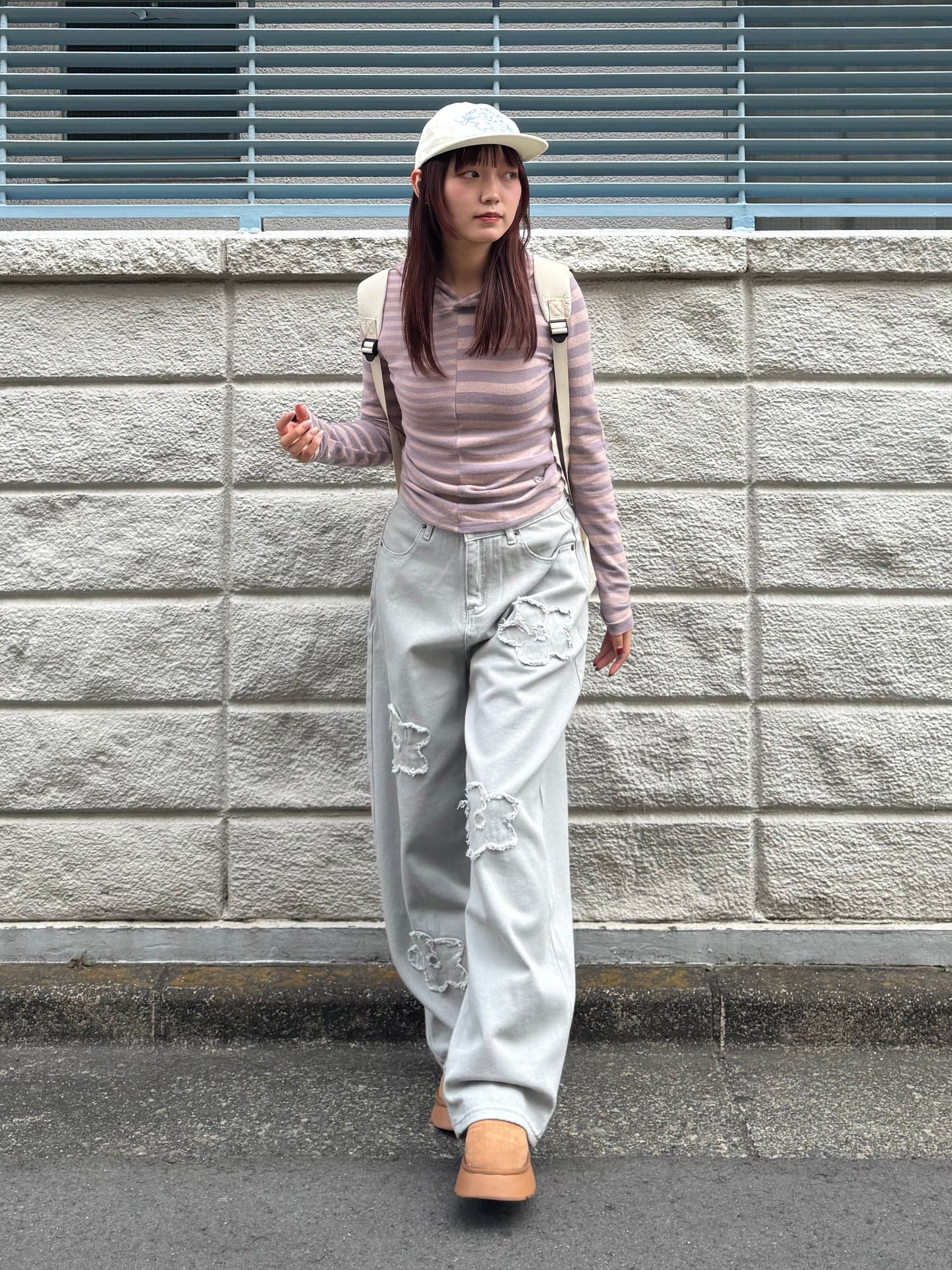フラワーボリュームデニムパンツ DPB91102