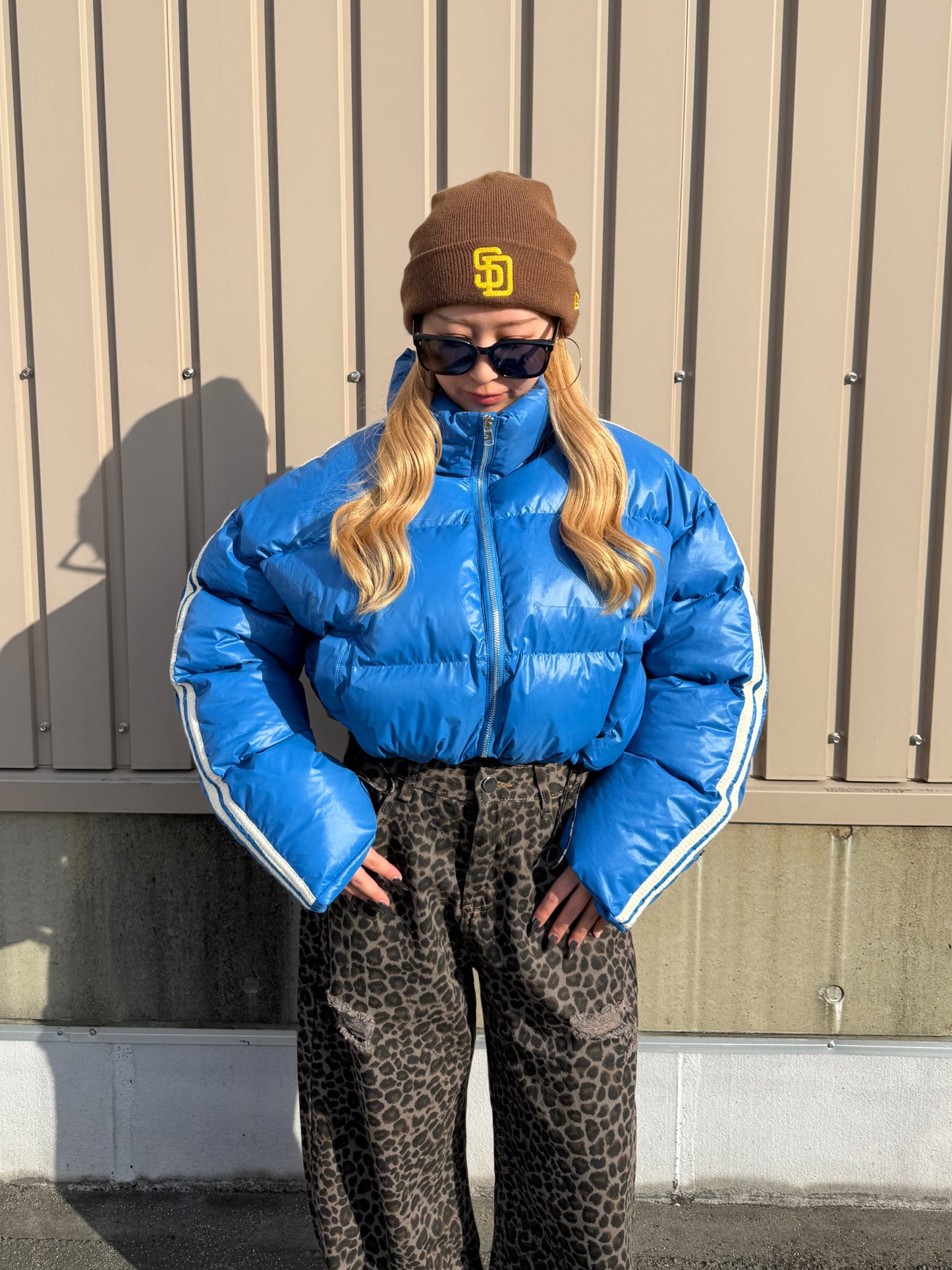 ダメージレオパードワイドパンツ DPB73538