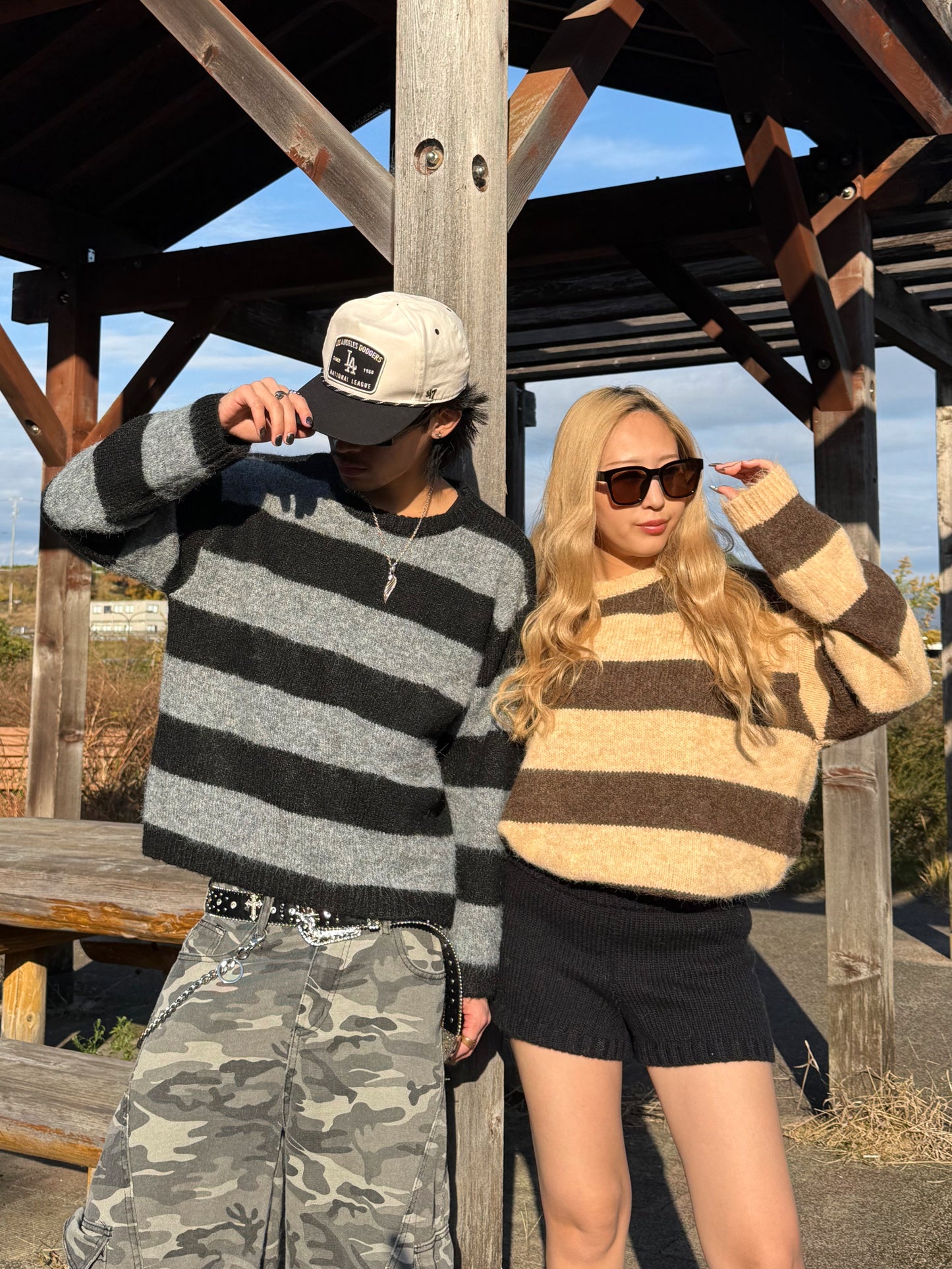 ボーダニットトップス DPB73526