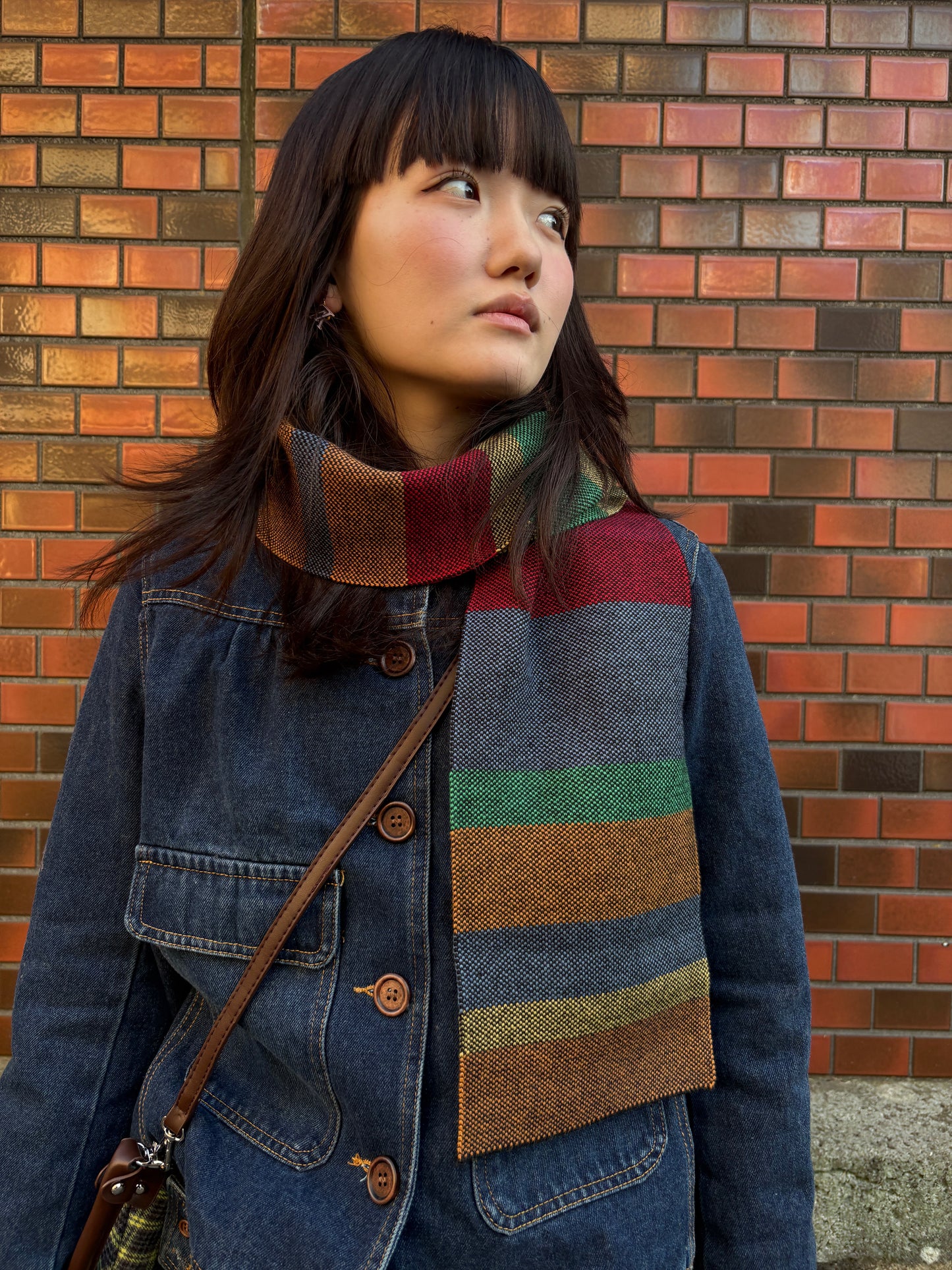 ウールストライプスカーフ DPA43780