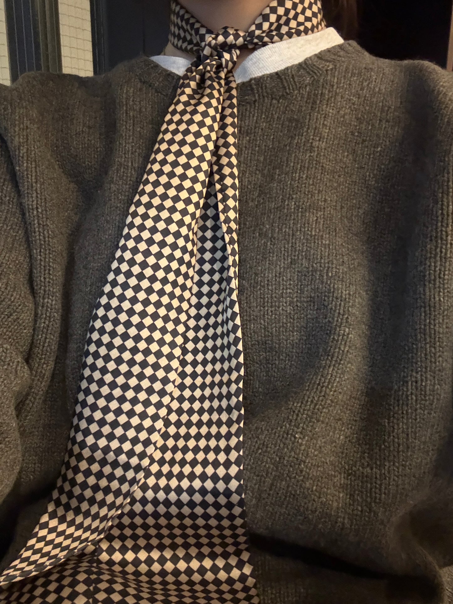 ブロックチェックスカーフ DPA43700