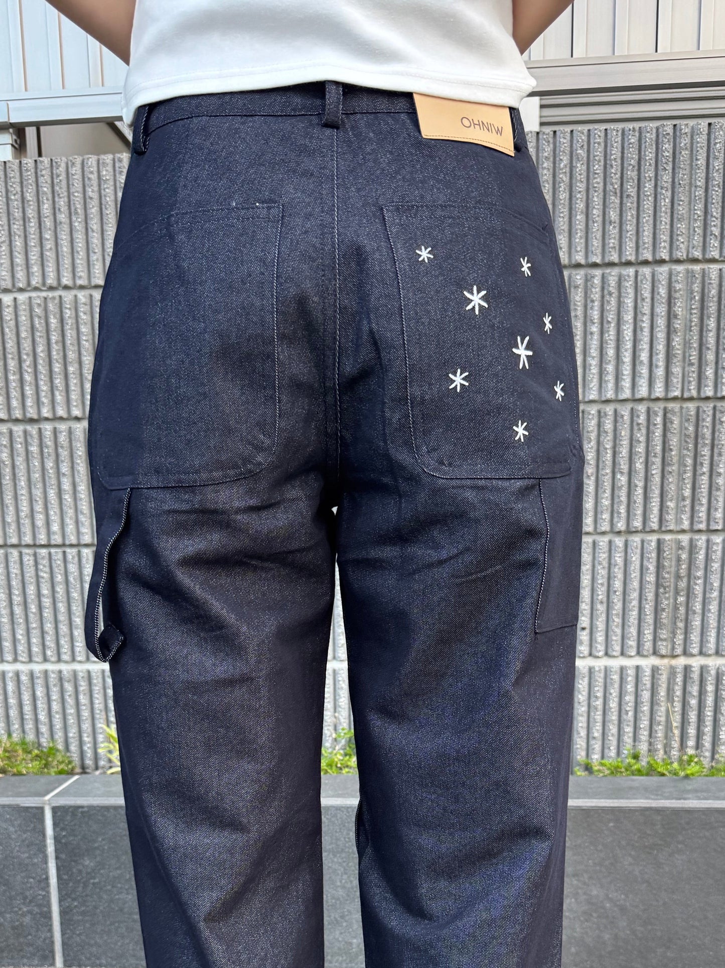 バックポケットステッチワイドデニムパンツ DPC07024