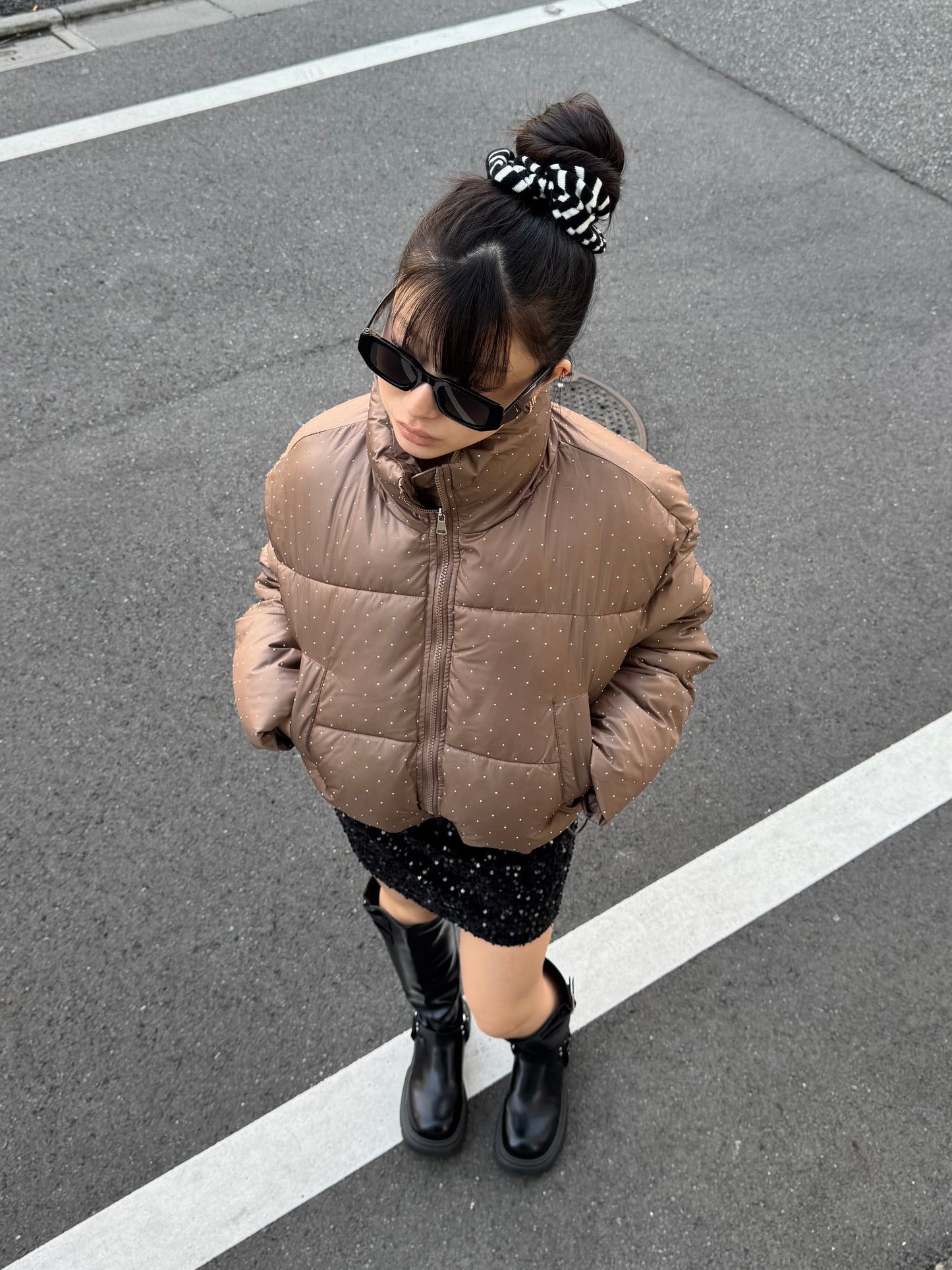 ラメショートダウンジャケット DPB86154