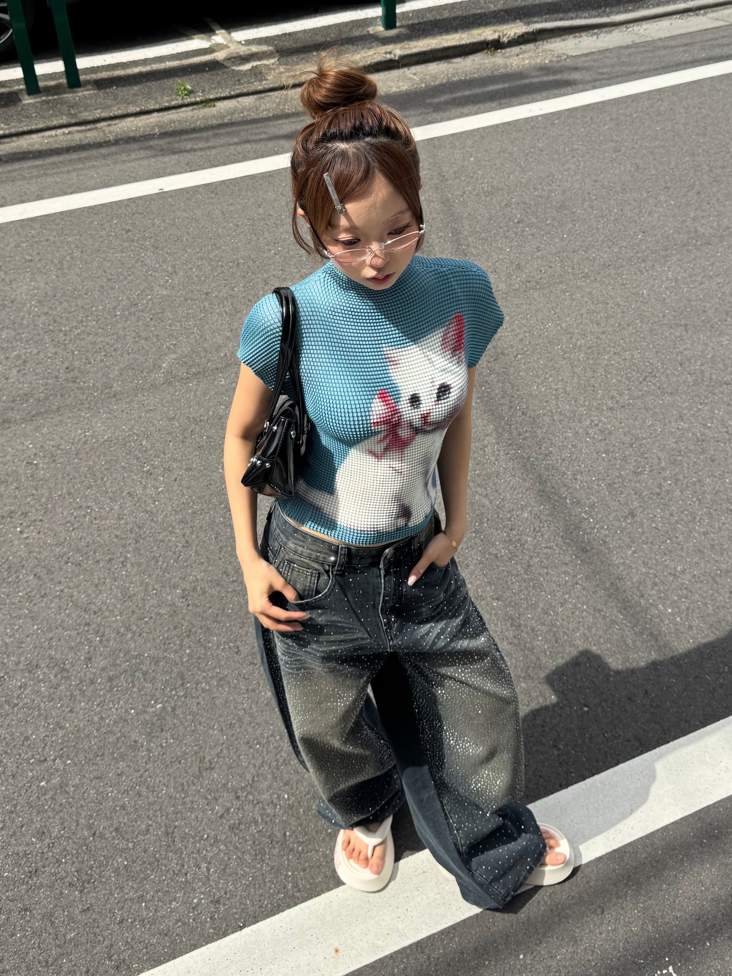 ラメウォッシュデニムパンツ DPB86245