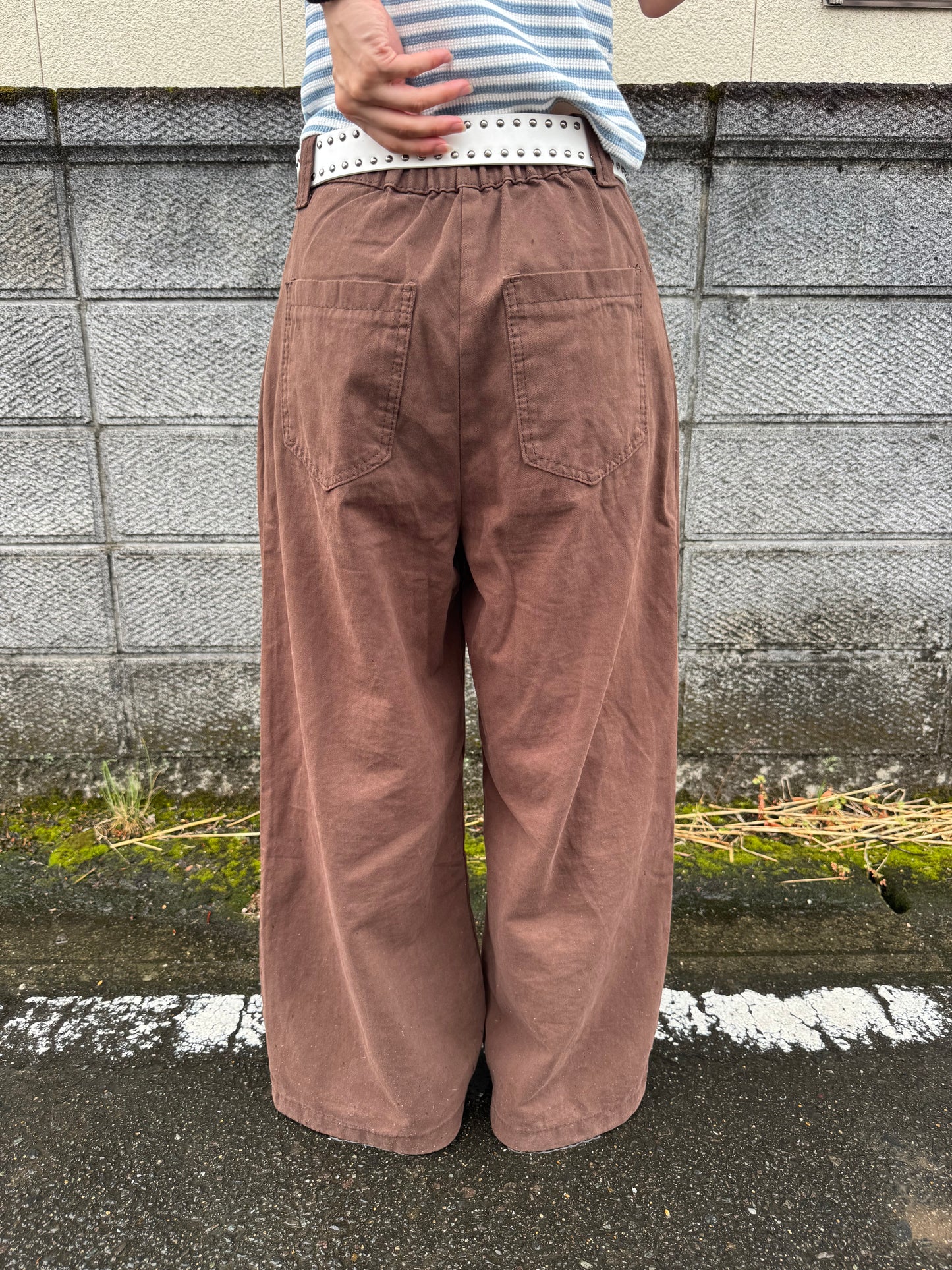 ブラウンワイドパンツ DPC07032