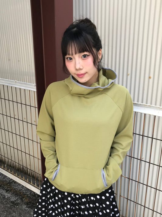 パイピングライトグリーンパーカー DPB89170