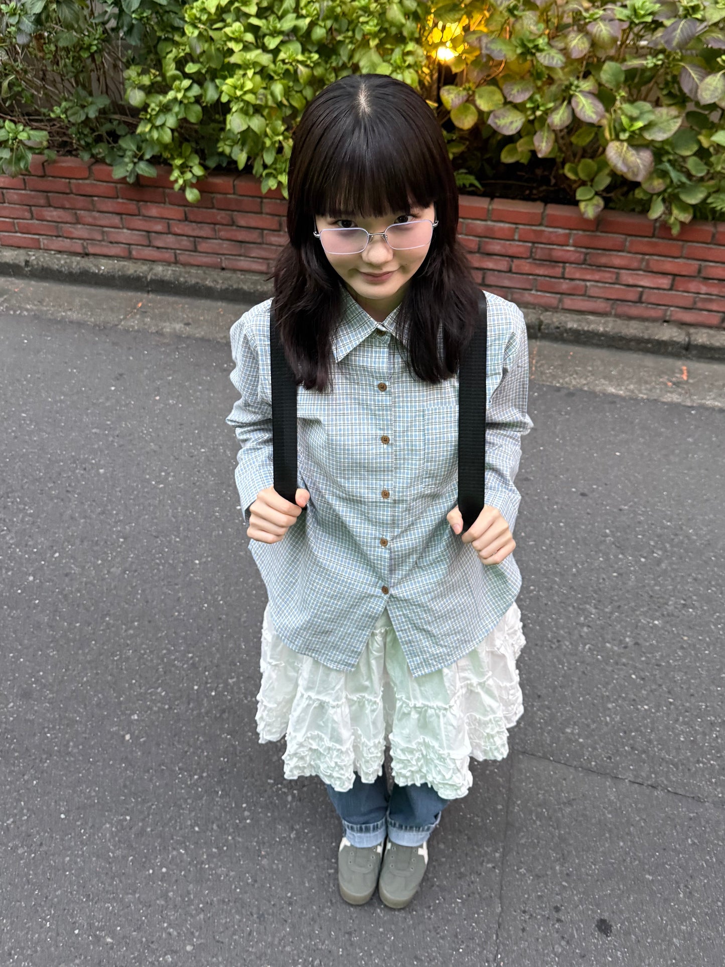 ライトブルーミニチェックシャツ DPA43675