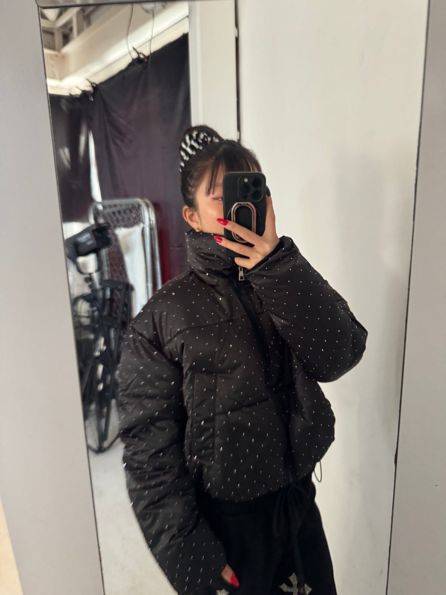 ラメショートダウンジャケット DPB86154