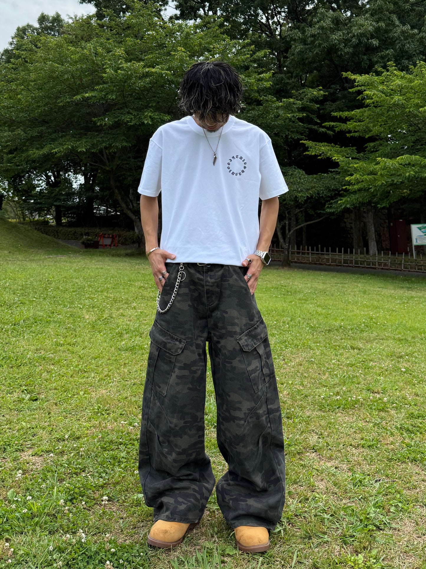 Kenshin_ダークカラーカモフラデニムパンツ DPB73413