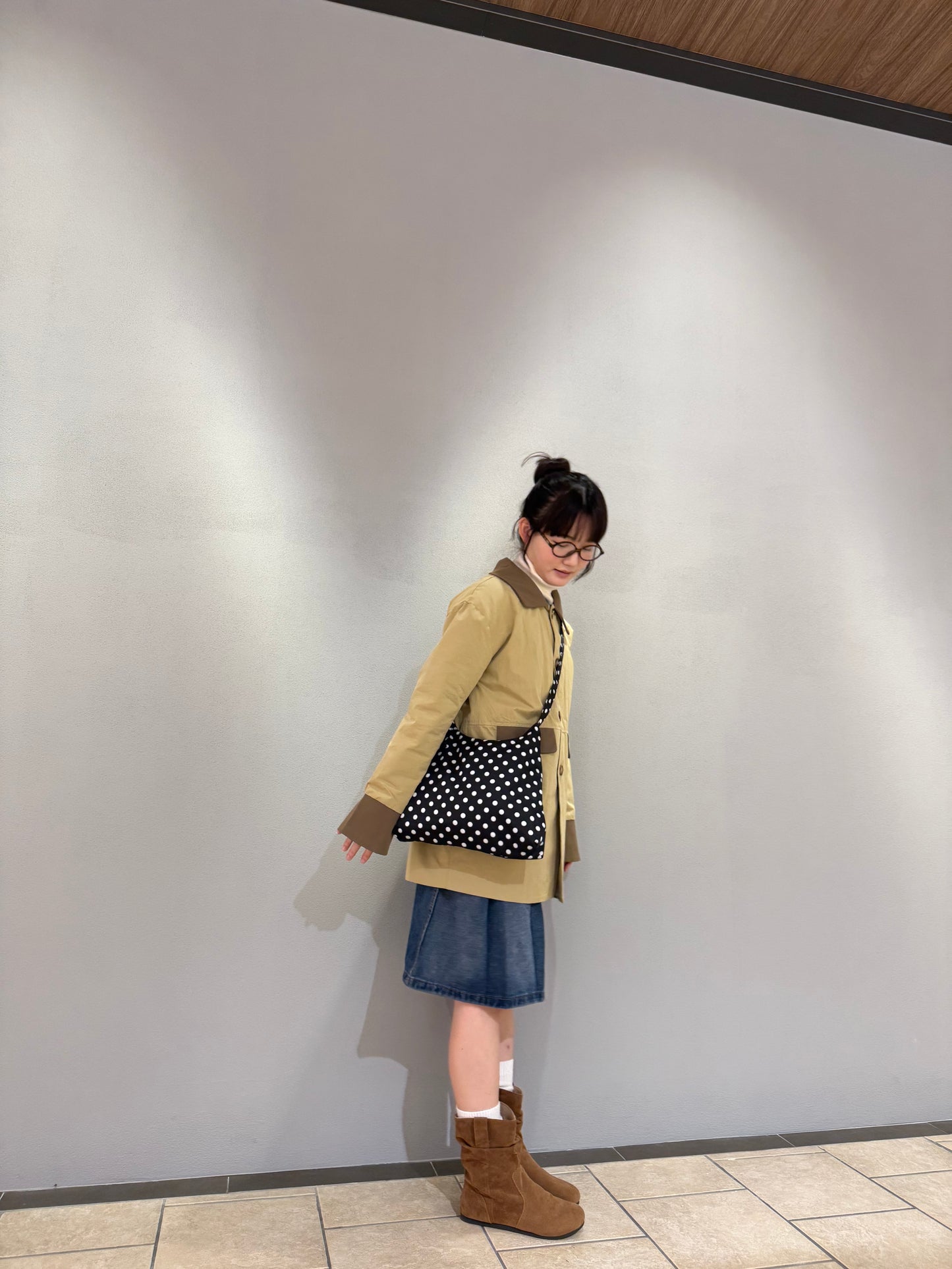 ユニークプリーツデニムスカート DPA43704