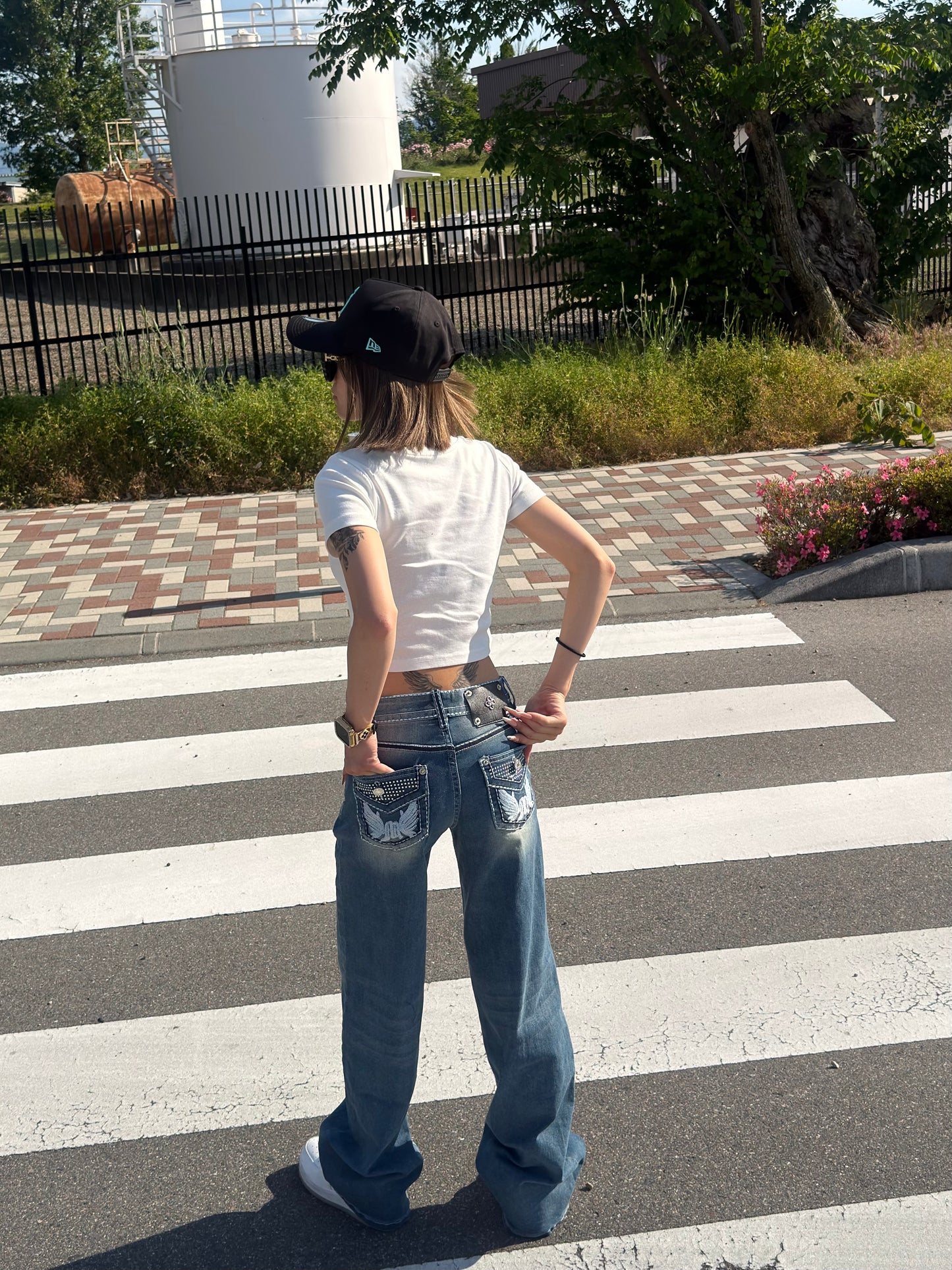バックフェザーデニムパンツ DPB42502