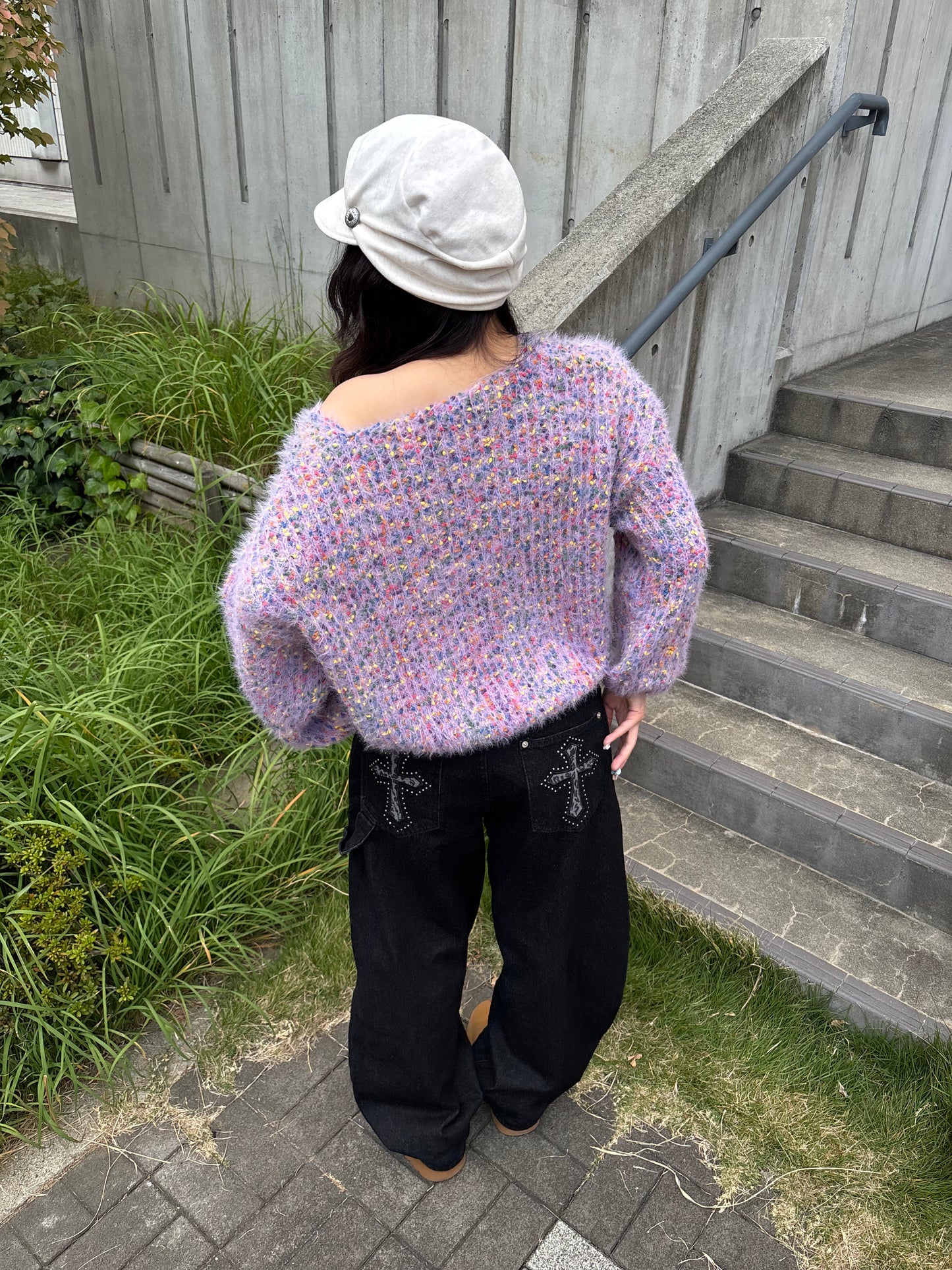 バッククロスオーバーデニムパンツ DPB89147