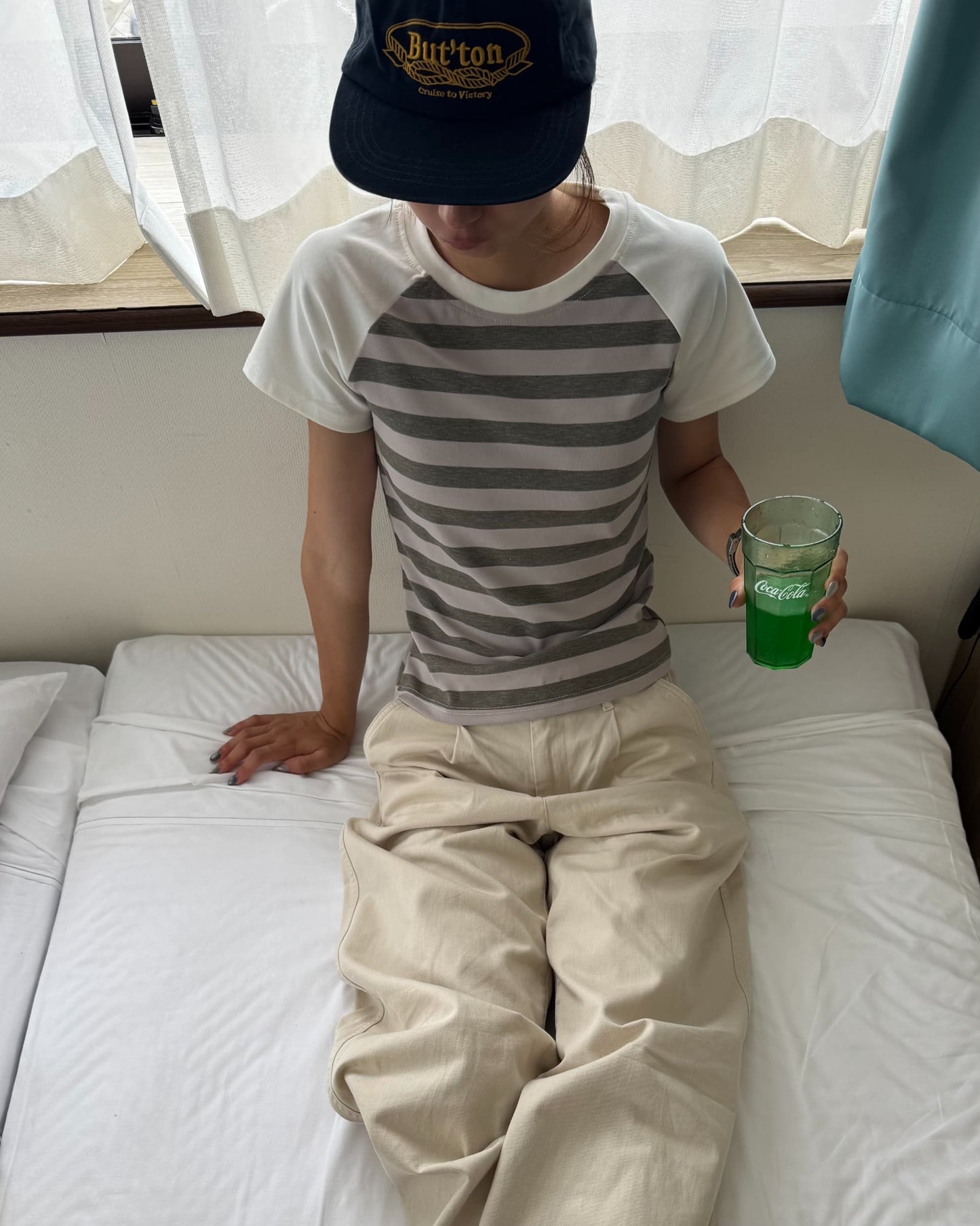 ボーダーラグランスリーブTシャツ DPC07048