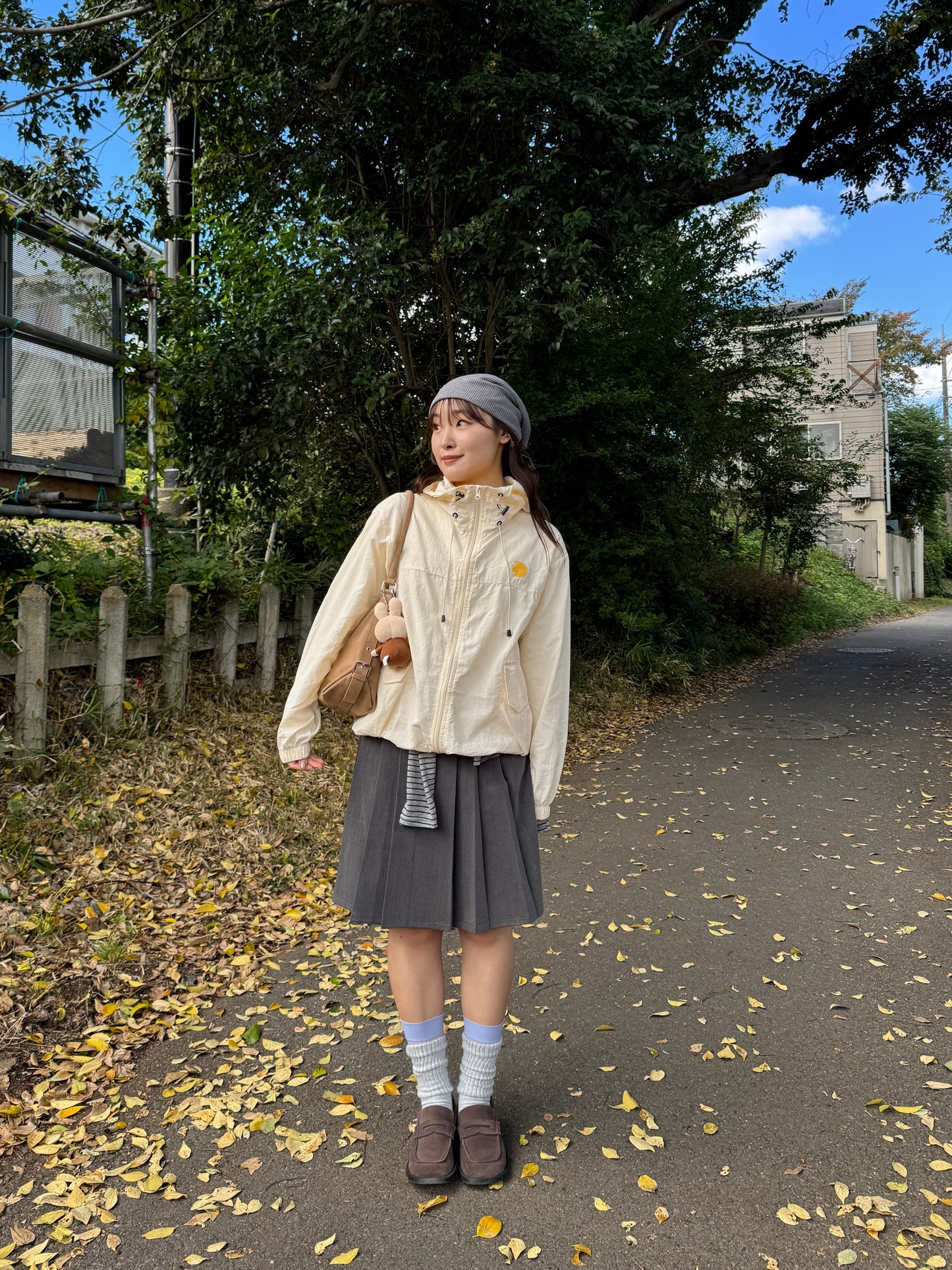 フードドロストワンポイントナイロンジャケット DPB78219