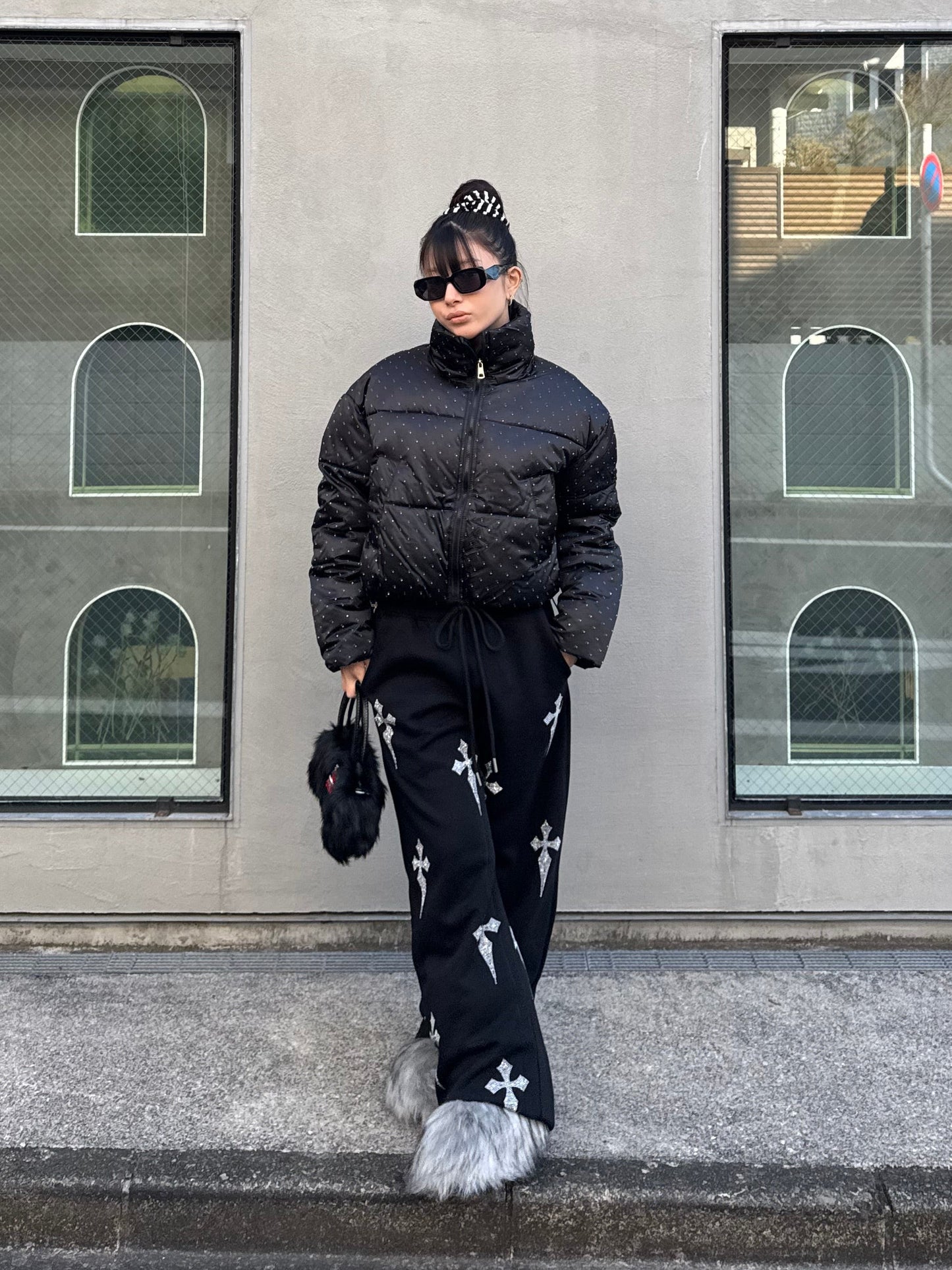 クロスラメスウェットパンツ DPB86167