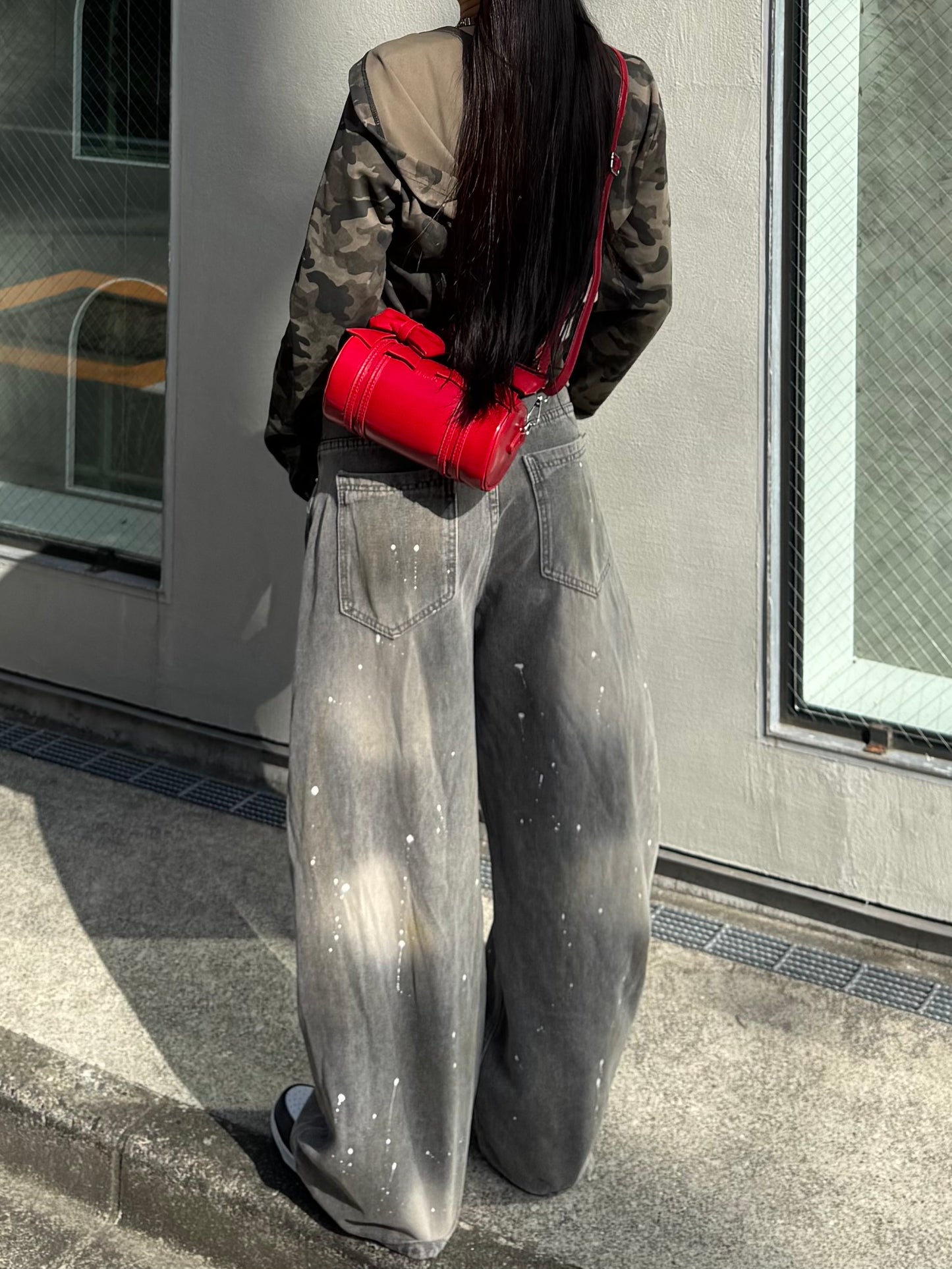 バルーンペイントデニムパンツ DPB86041