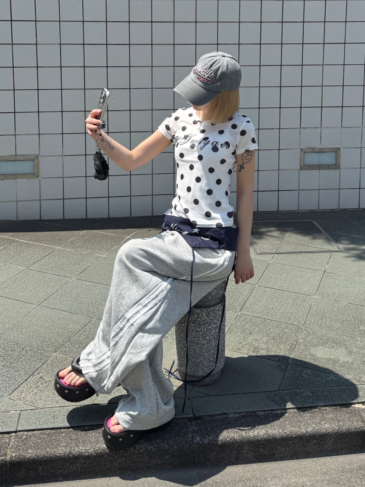 ウエストレイヤードスウェットパンツ DPB86273