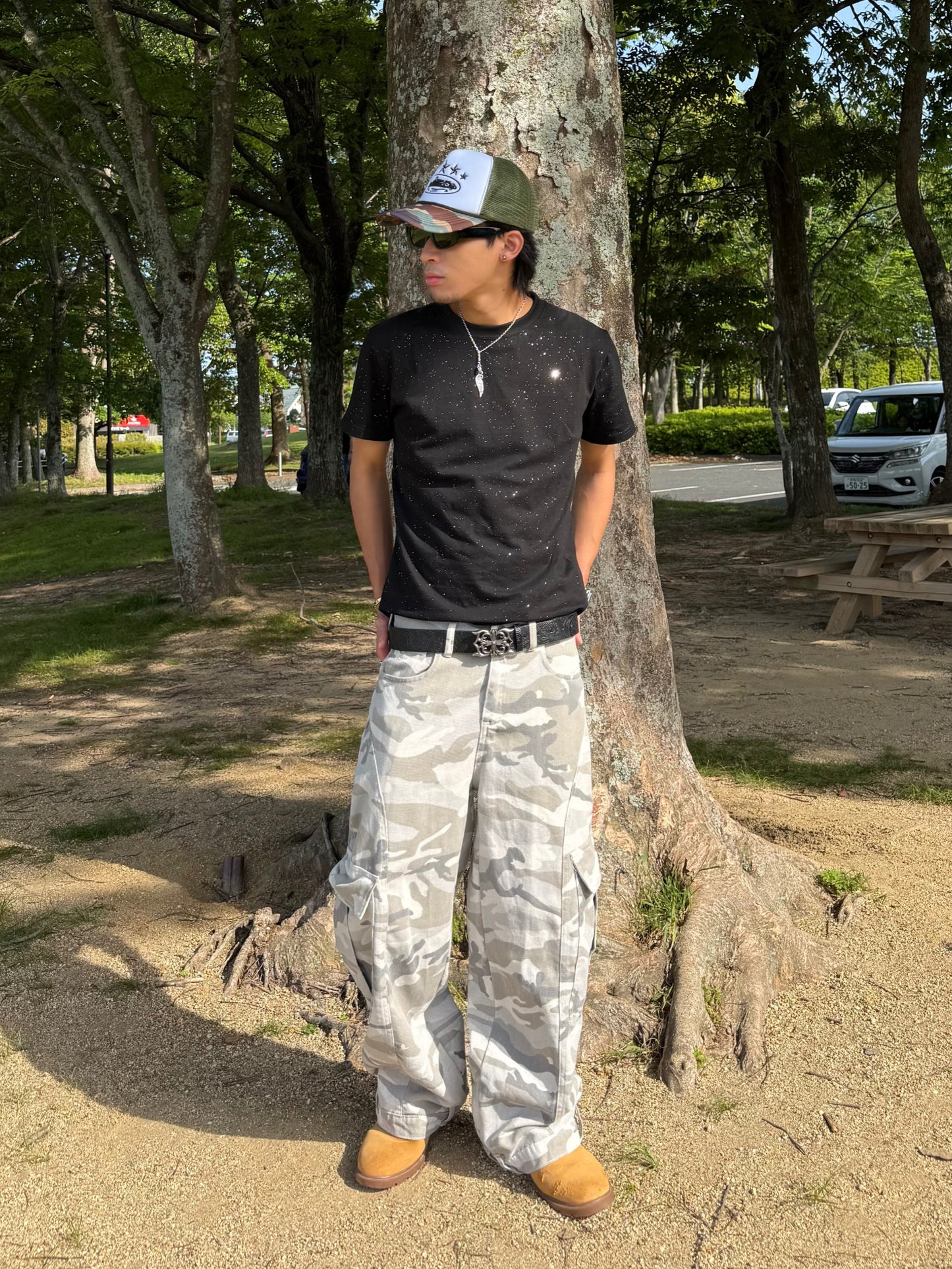 カモフラポケットデニムパンツ DPB90180