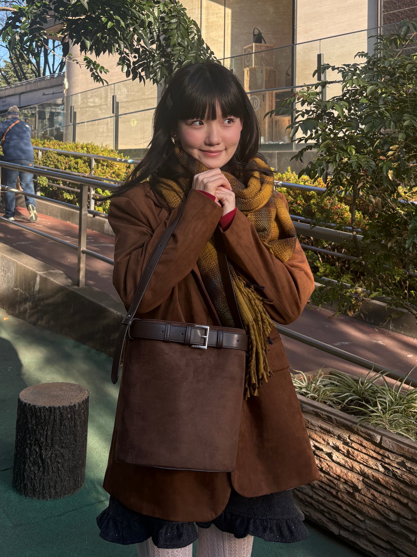 イエローチェックマフラー DPA43729