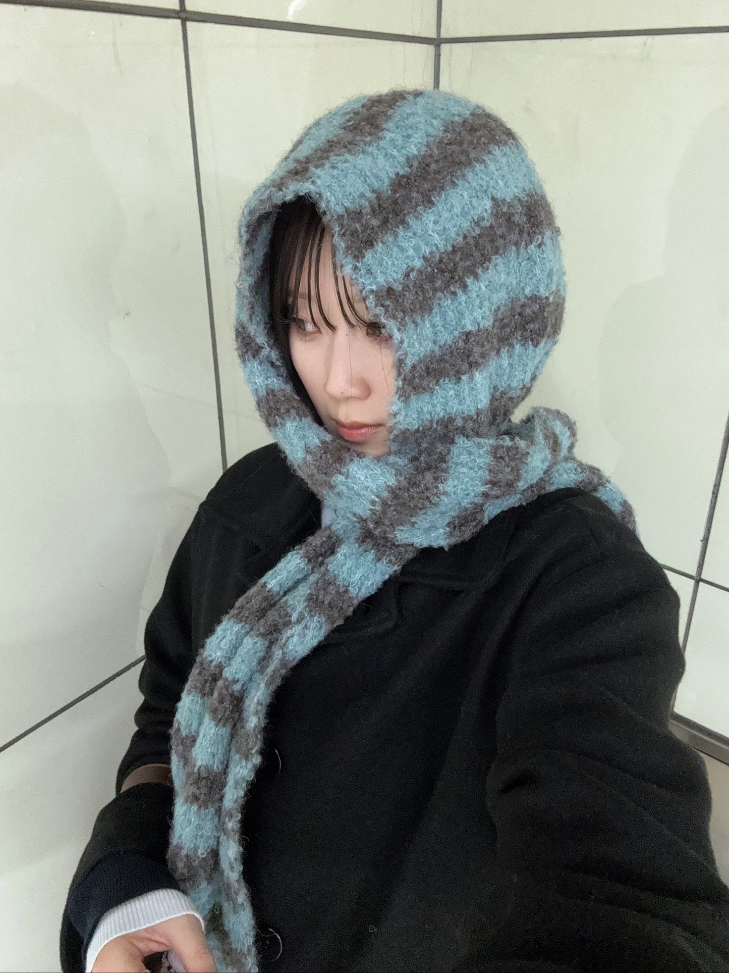 ボーダーニットマフラー DPB93057