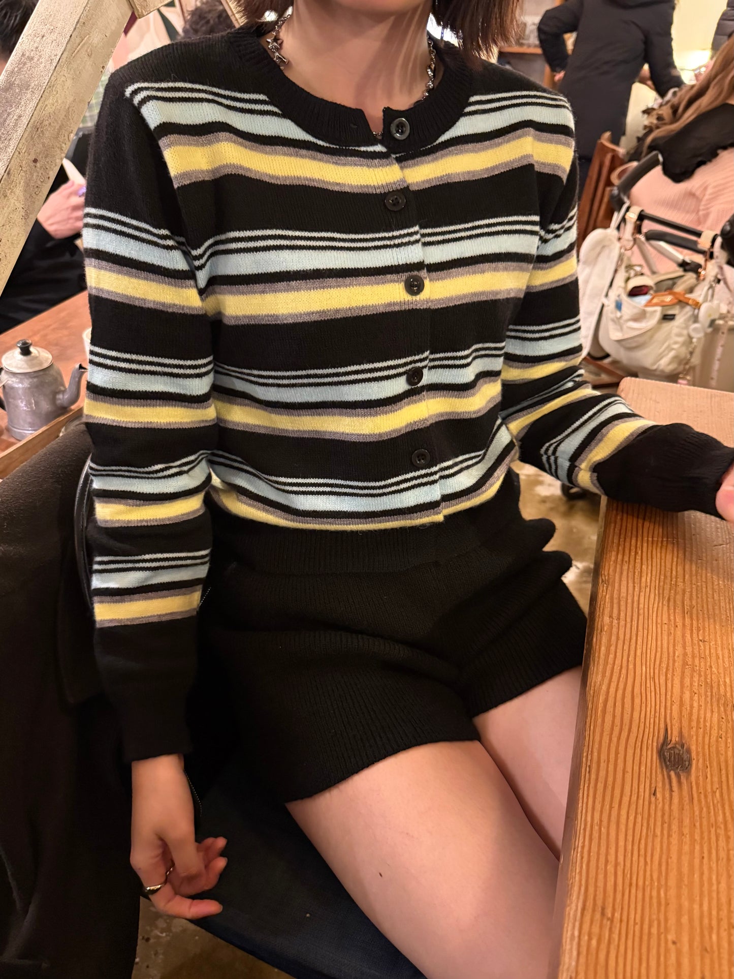 ボーダーカーディガン DPB93059