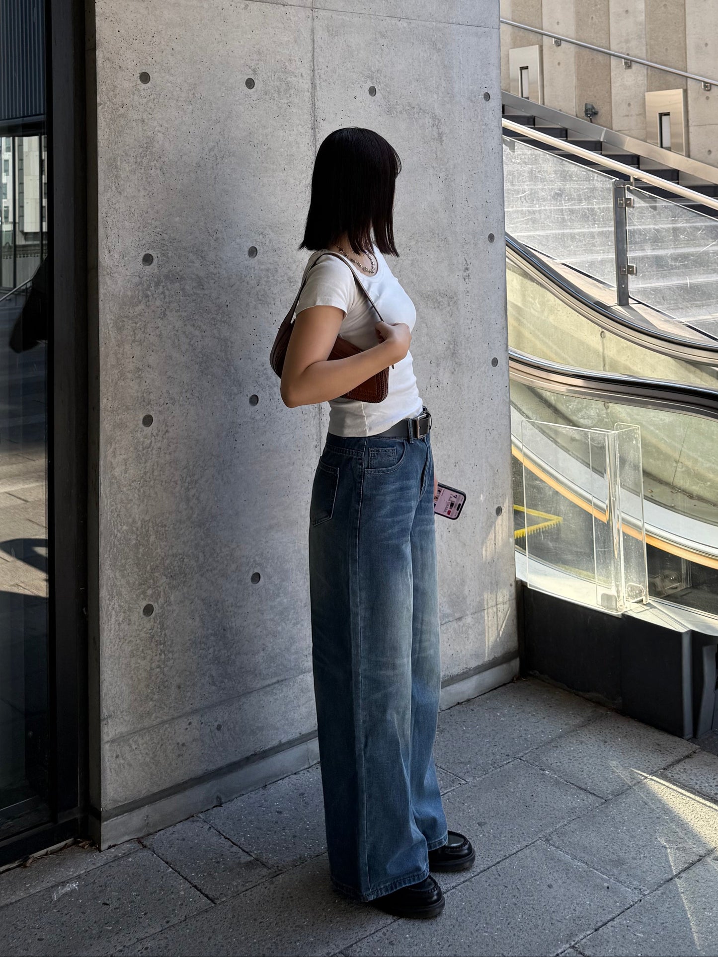 ウォッシュワイドデニムパンツ DPB93015