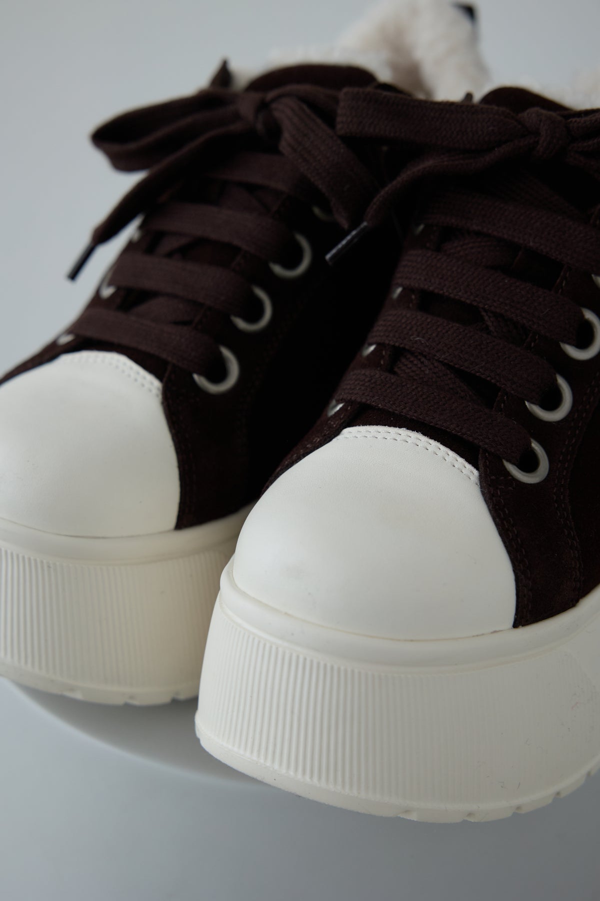 platform suede sneaker  BROWN　