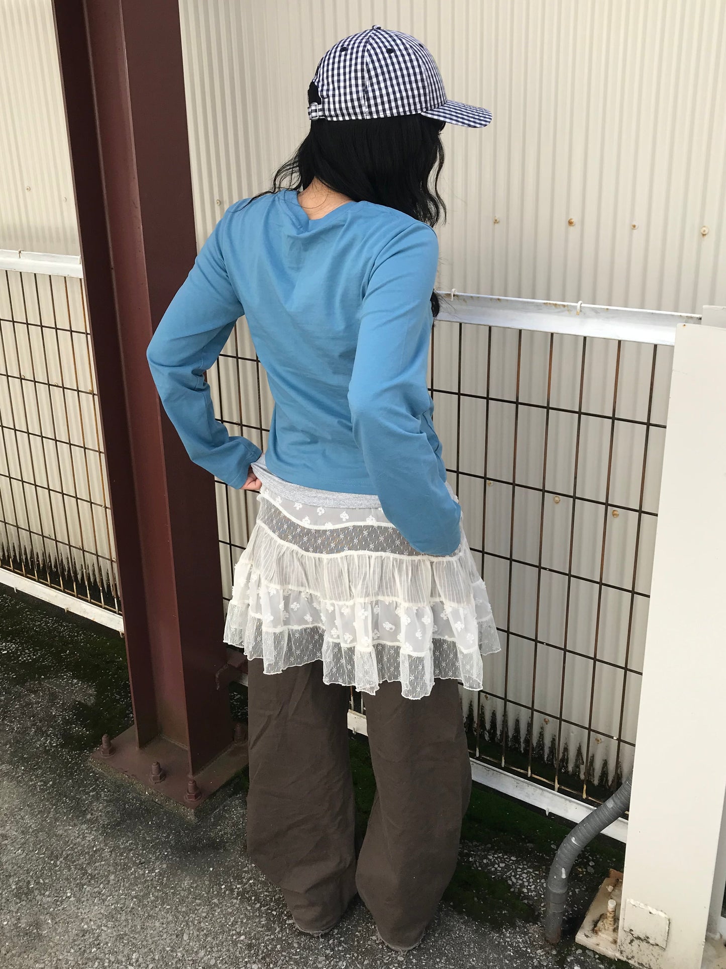 アンニュイデザインチェックスカート DPB89255