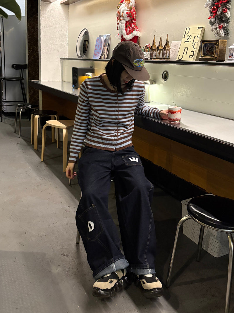 レタープリントシミターデニムパンツ DPB99002 – CRAMMY