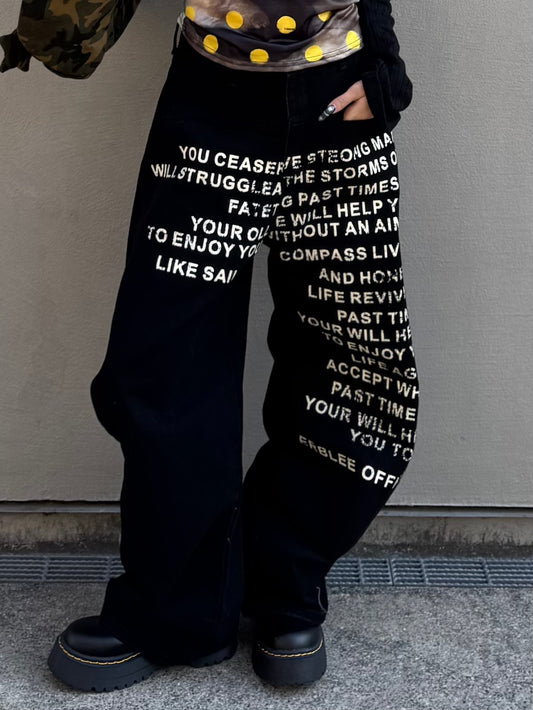 レタリングロゴワイドパンツ DPB86186