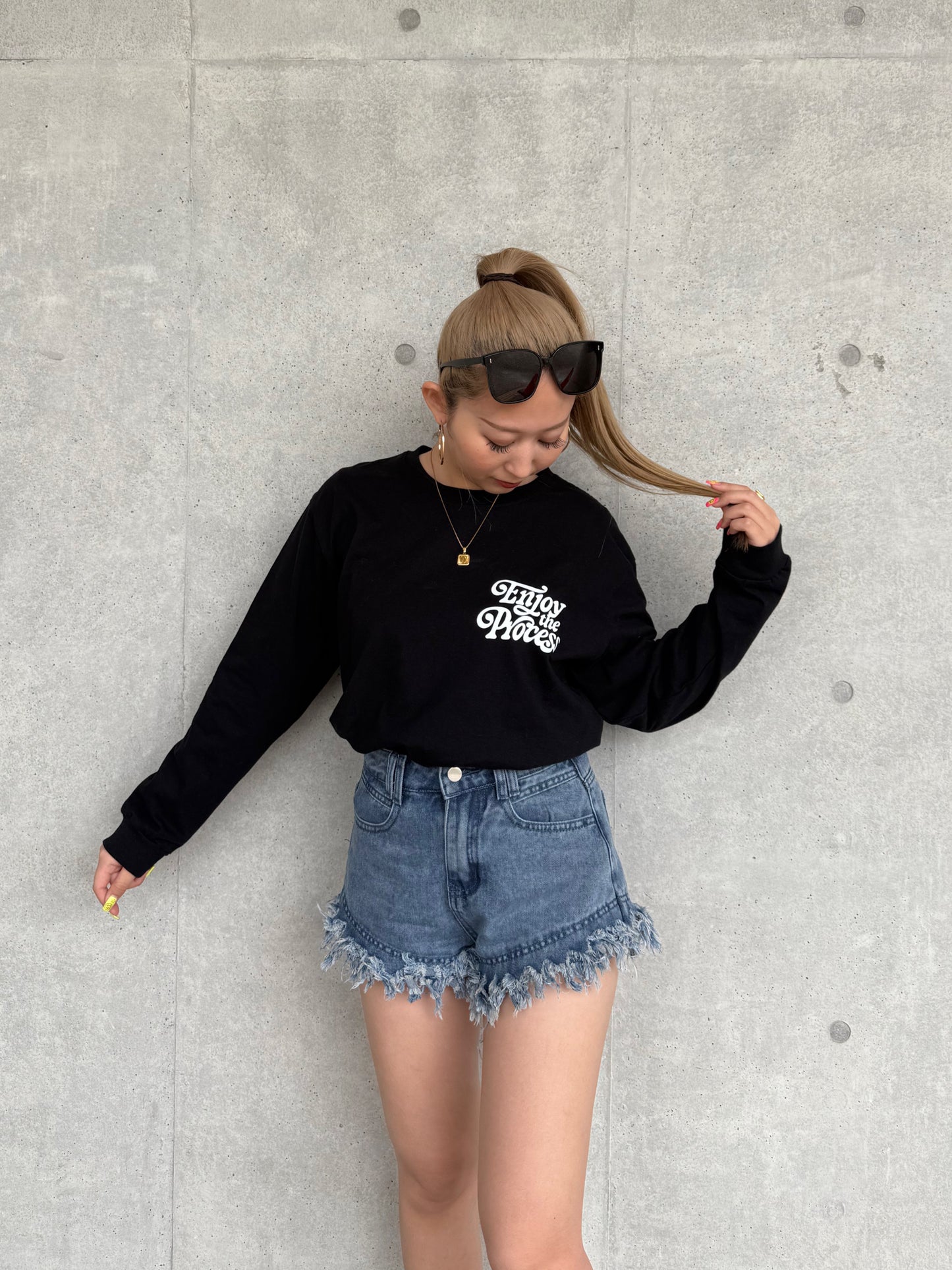ユニセックスロゴロングスリーブTシャツ DPB73254