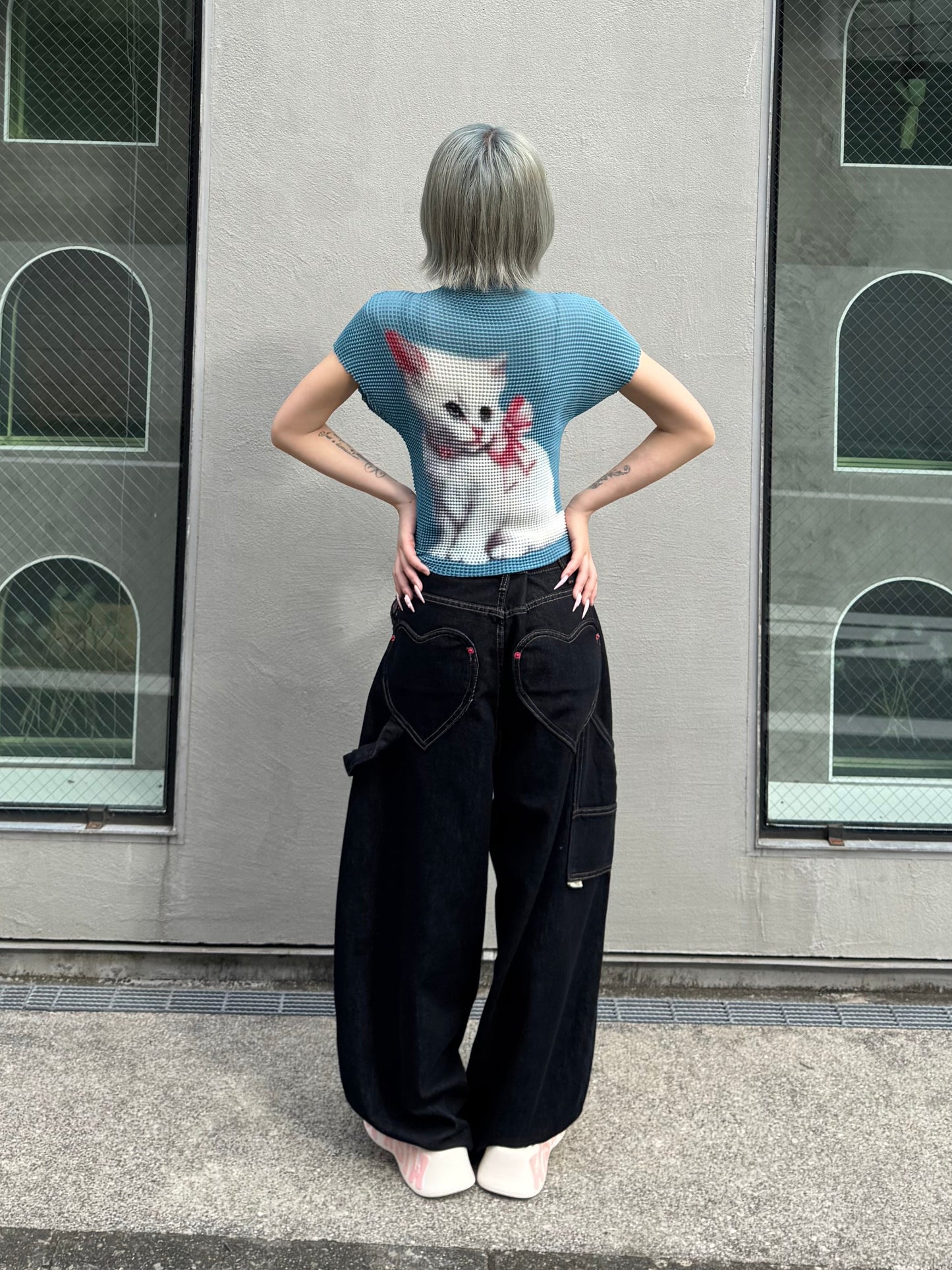 【即納】ハートポケットデニムパンツ DPB91173S