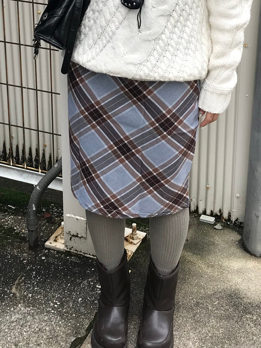 ミディアムチェックスカート DPB89190