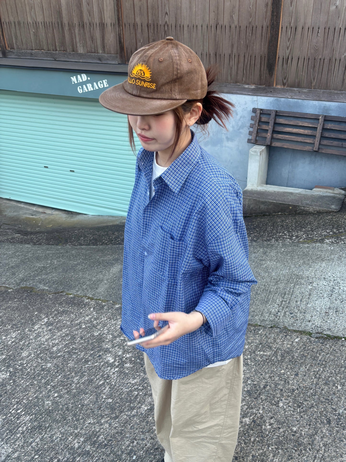 デイリーブルーチェックシャツ DPB63218