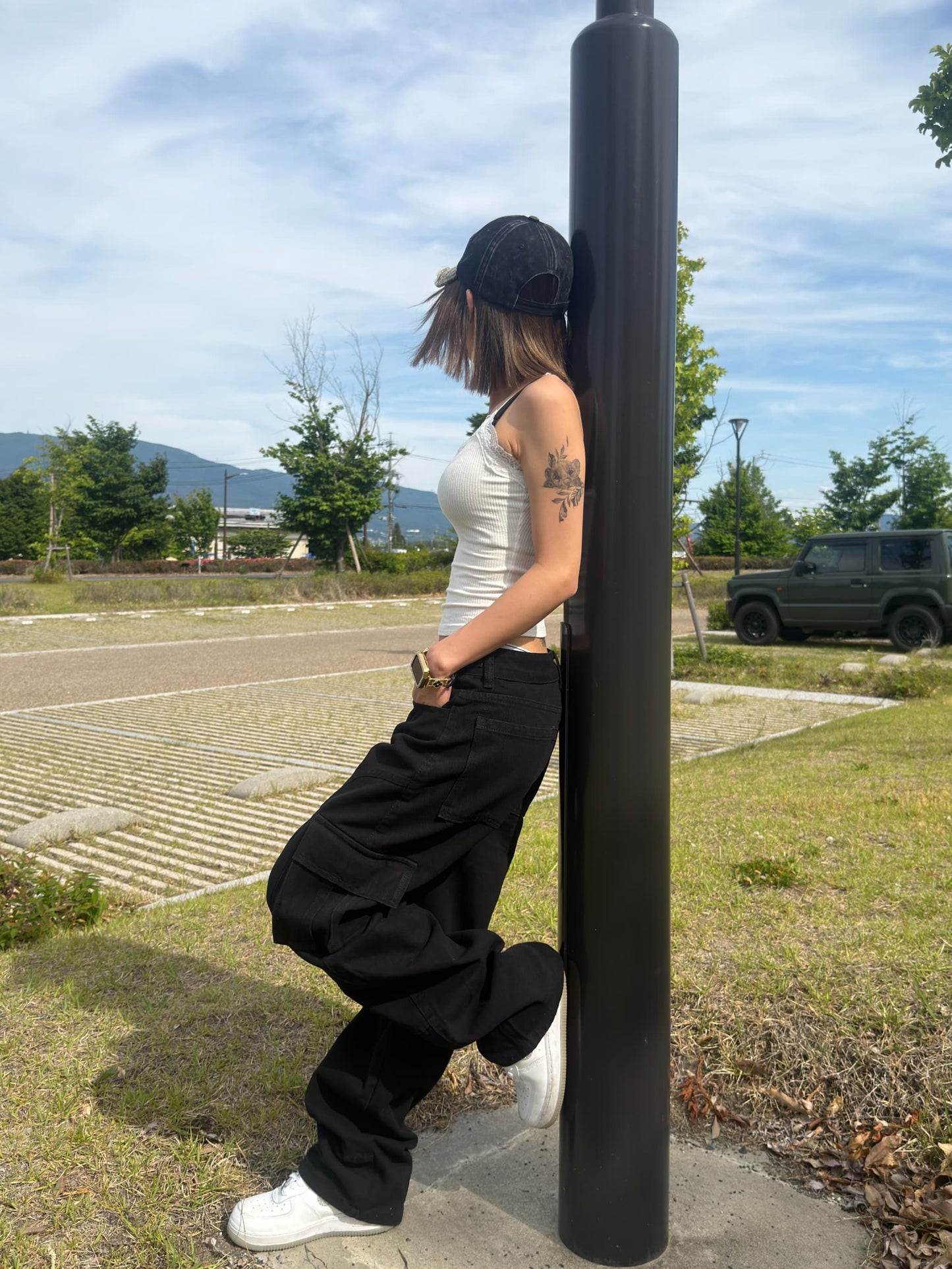 ブラックデニムパンツ DPB42493