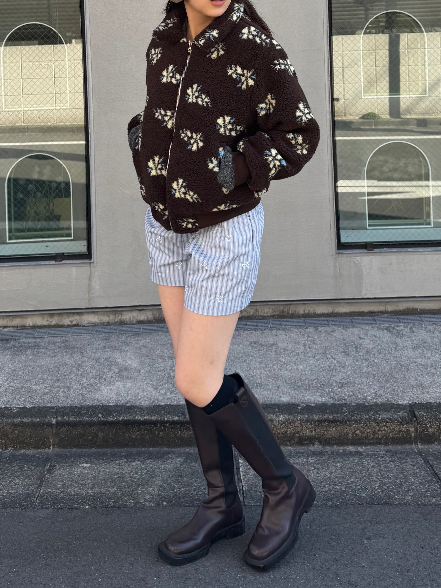 フラワーボアジャケット DPB91068