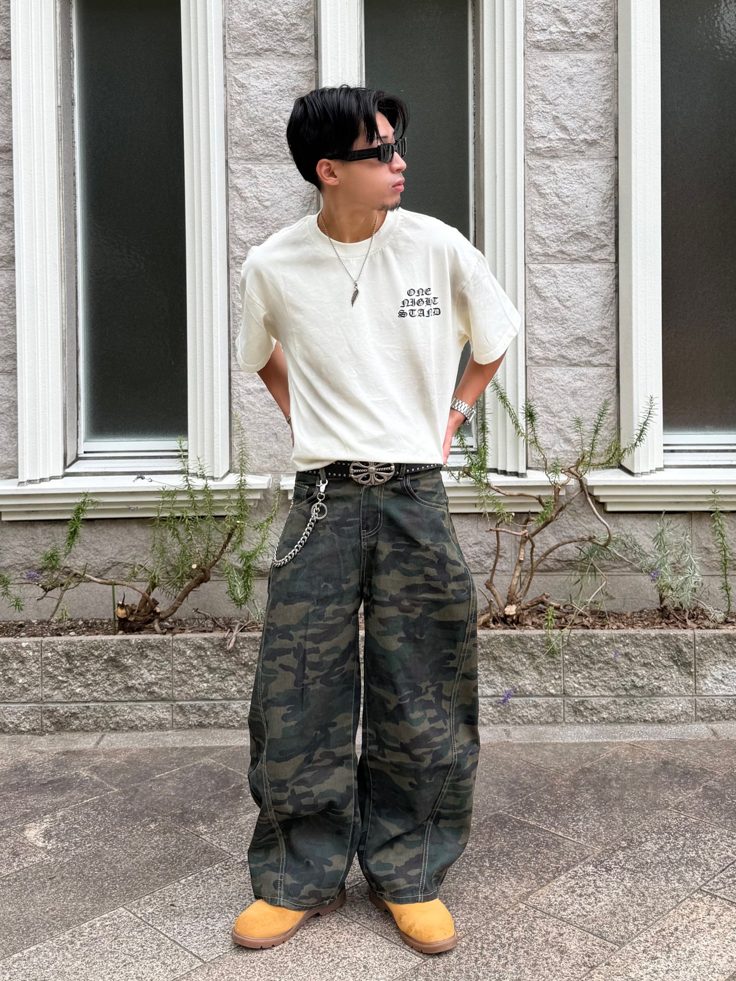 バックロゴペイントクロスTシャツ DPB90229