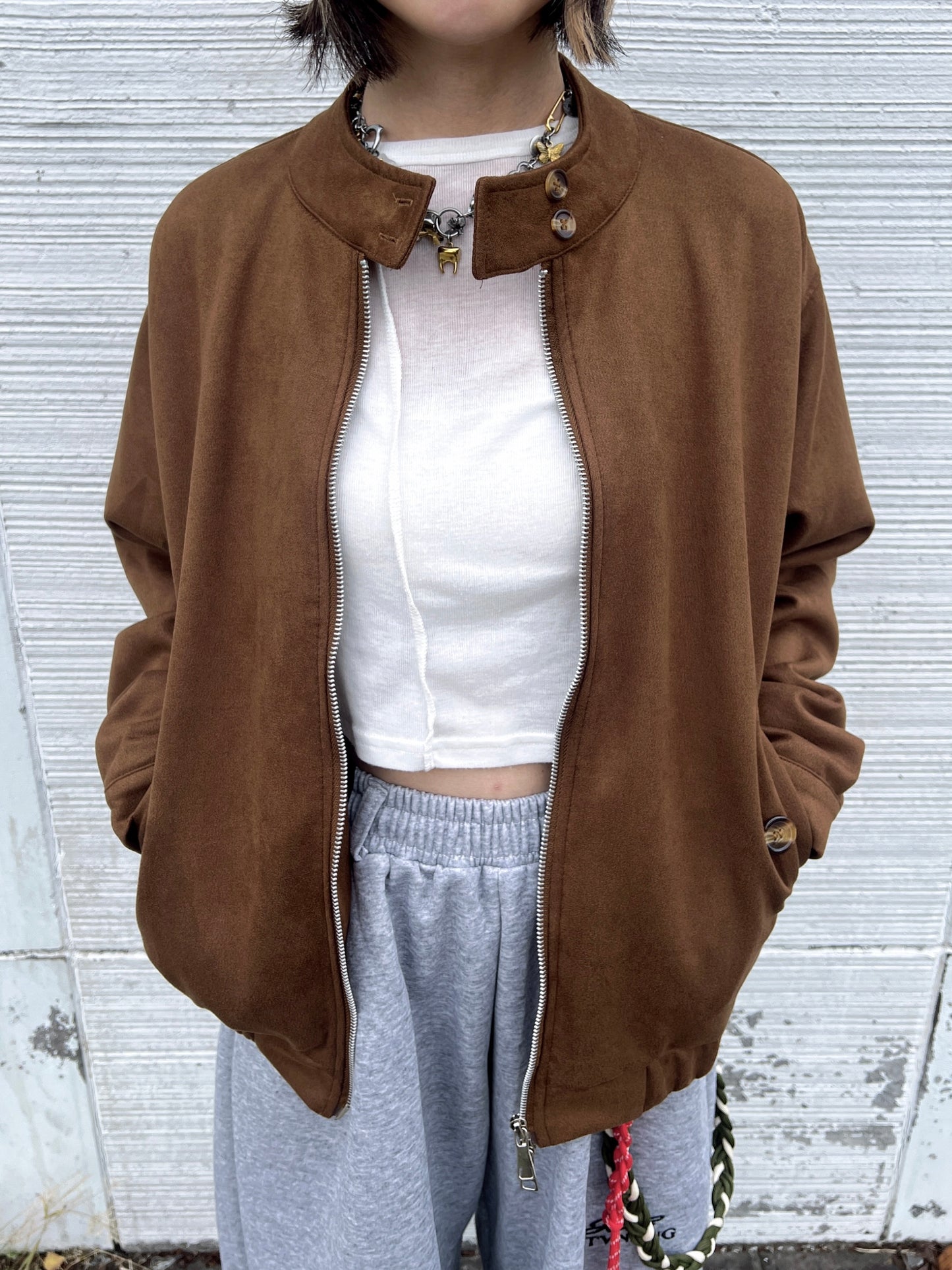 スウェードライクブルゾン DPB79212