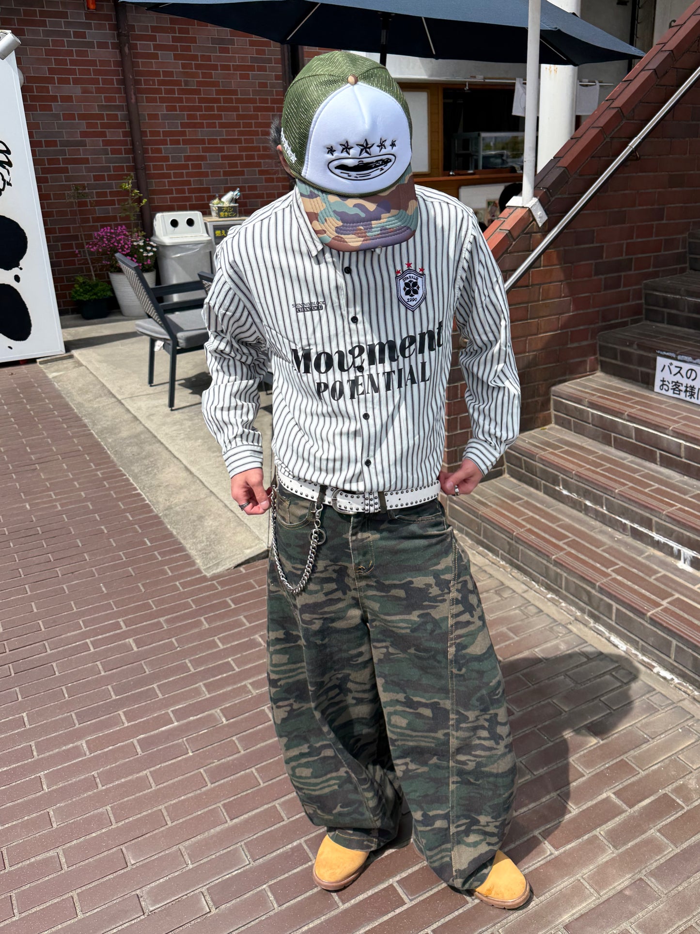 カモフラワイドデニムパンツ DPB90085