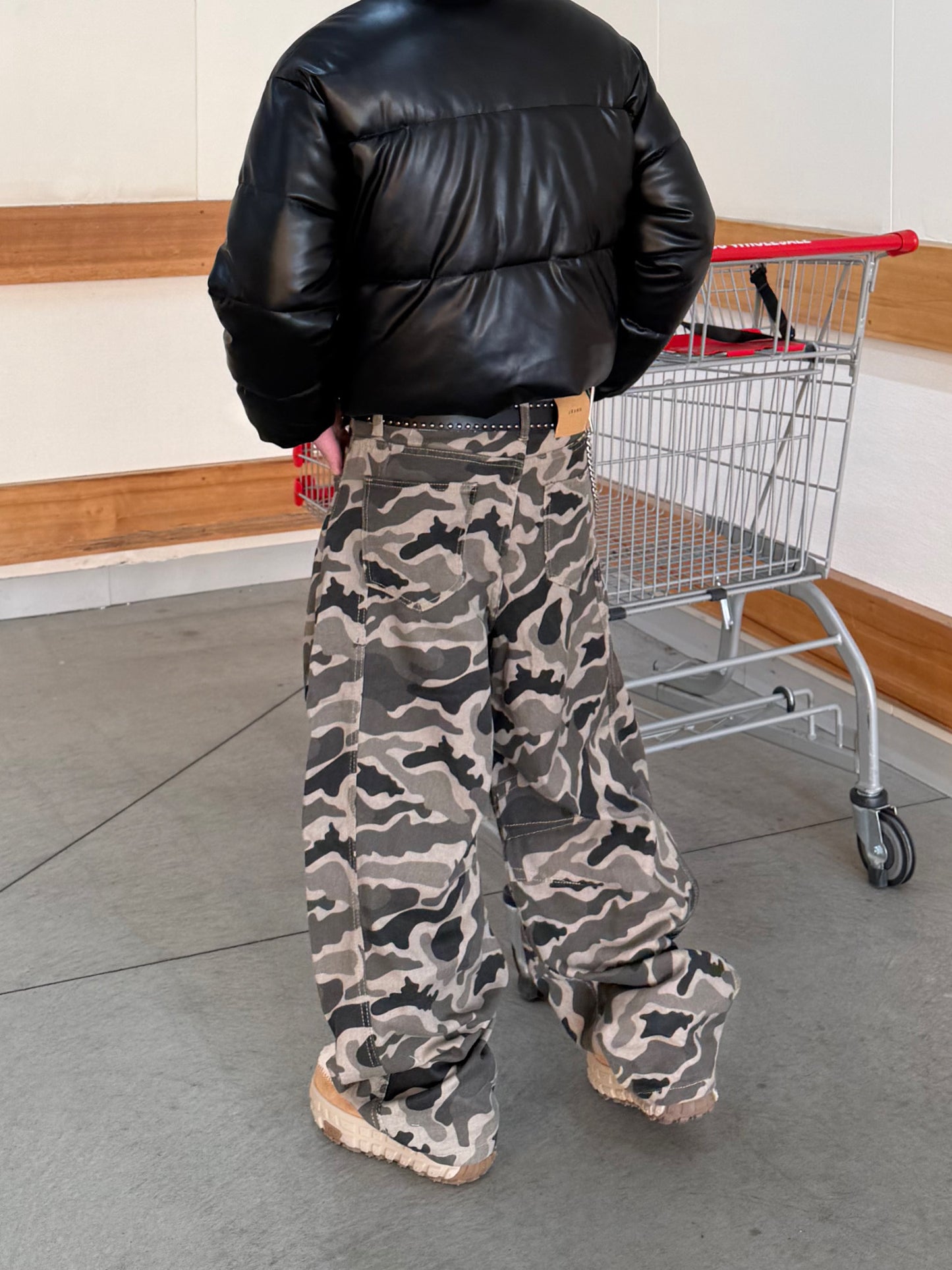 カモフラワイドデニムパンツ DPB90106