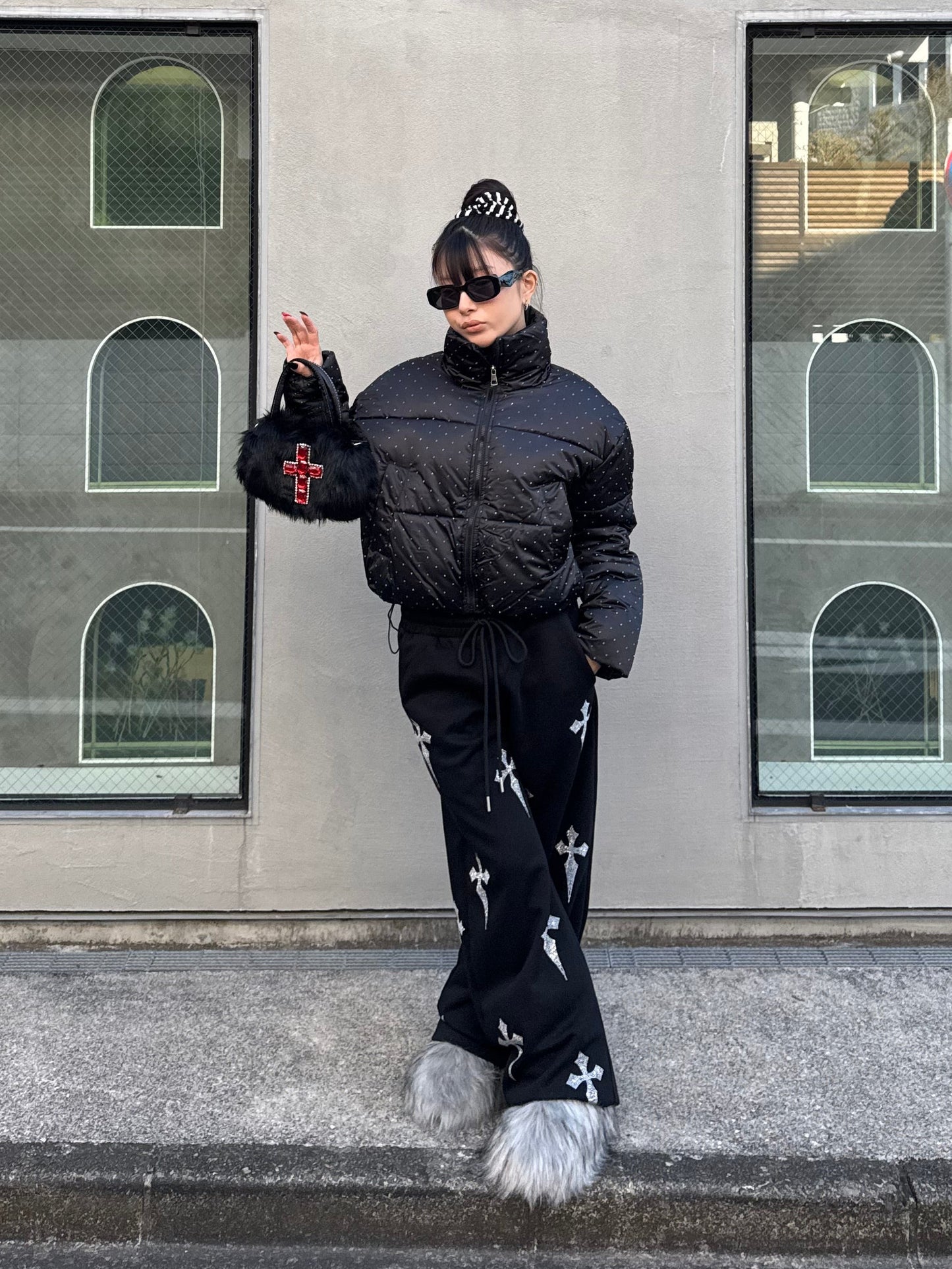 ラメショートダウンジャケット DPB86154