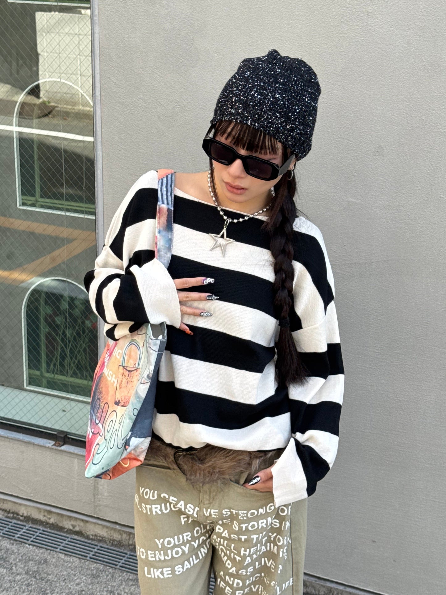 ボーダーロングスリーブTシャツ DPB86140