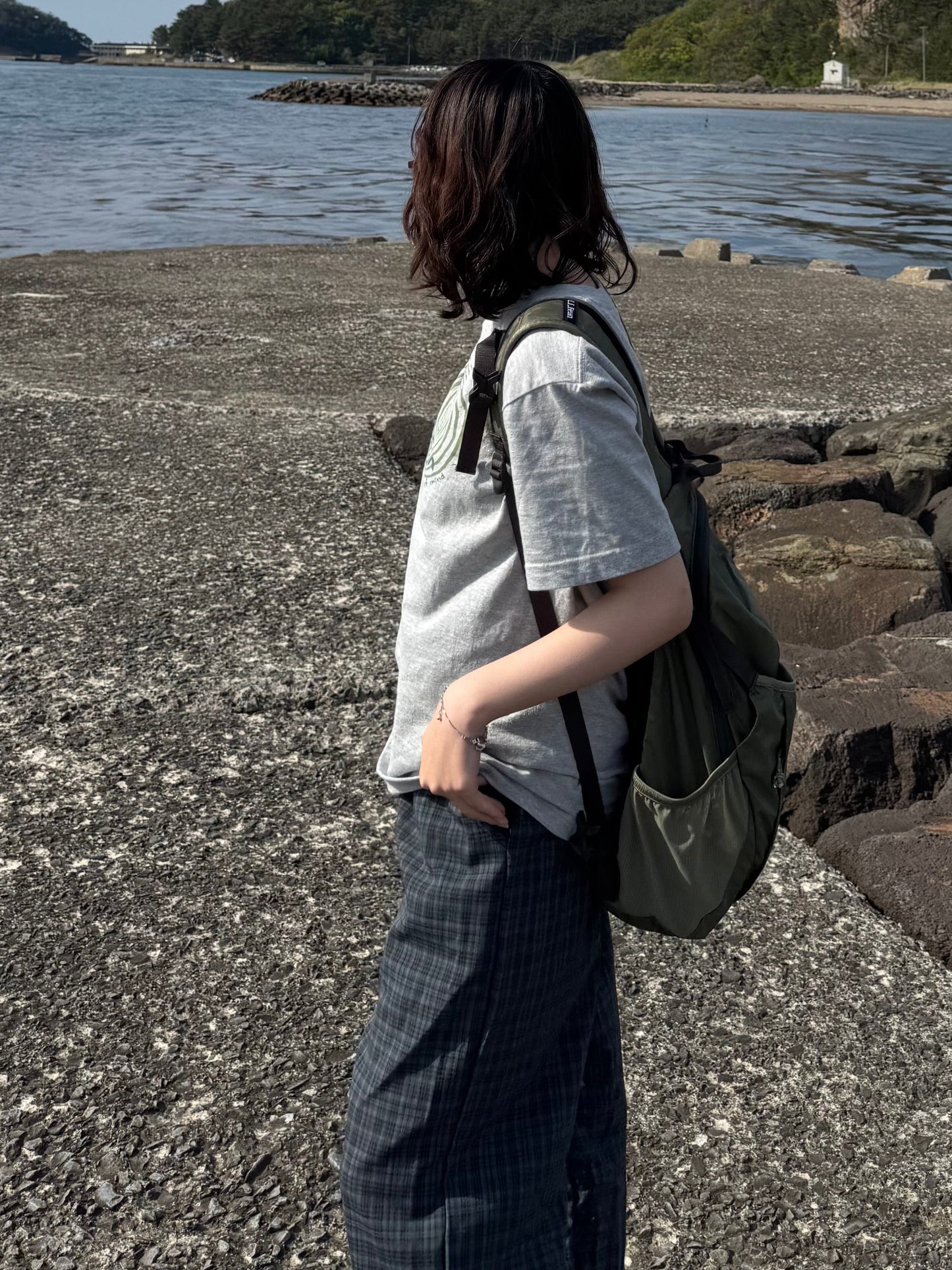ナイロンチェックパンツ DPC03042