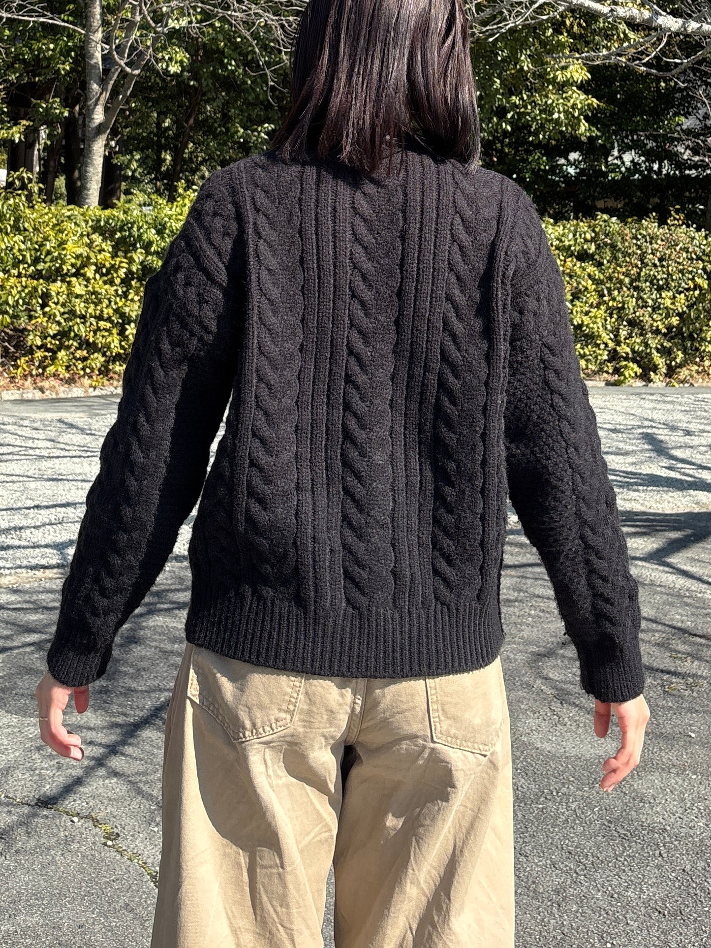 ブラックケーブルニット DPB63268