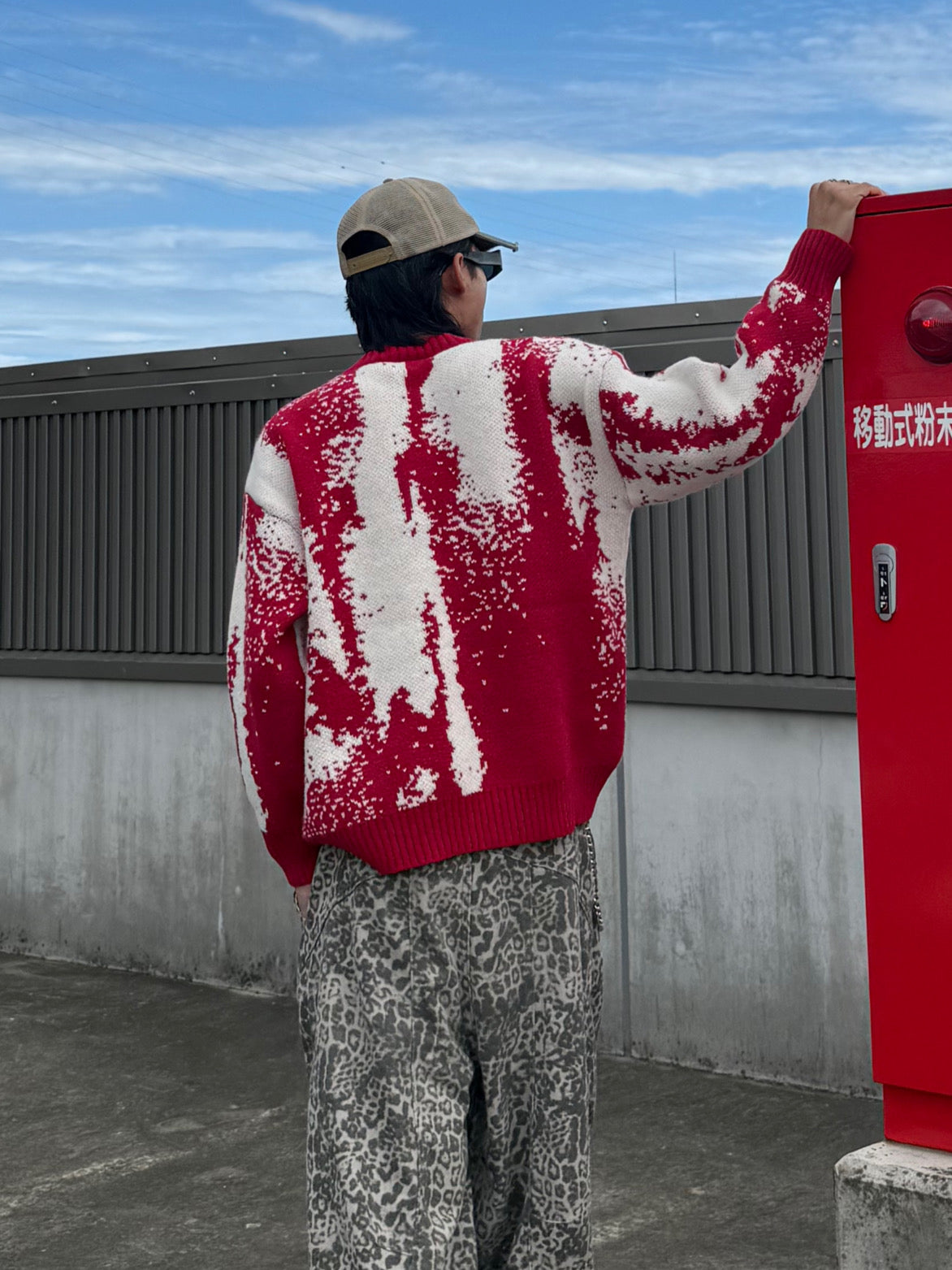 バイカラーデザインニット DPB90074