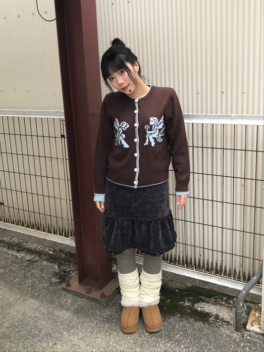 エンジェルブラウンニットカーディガン DPB89230