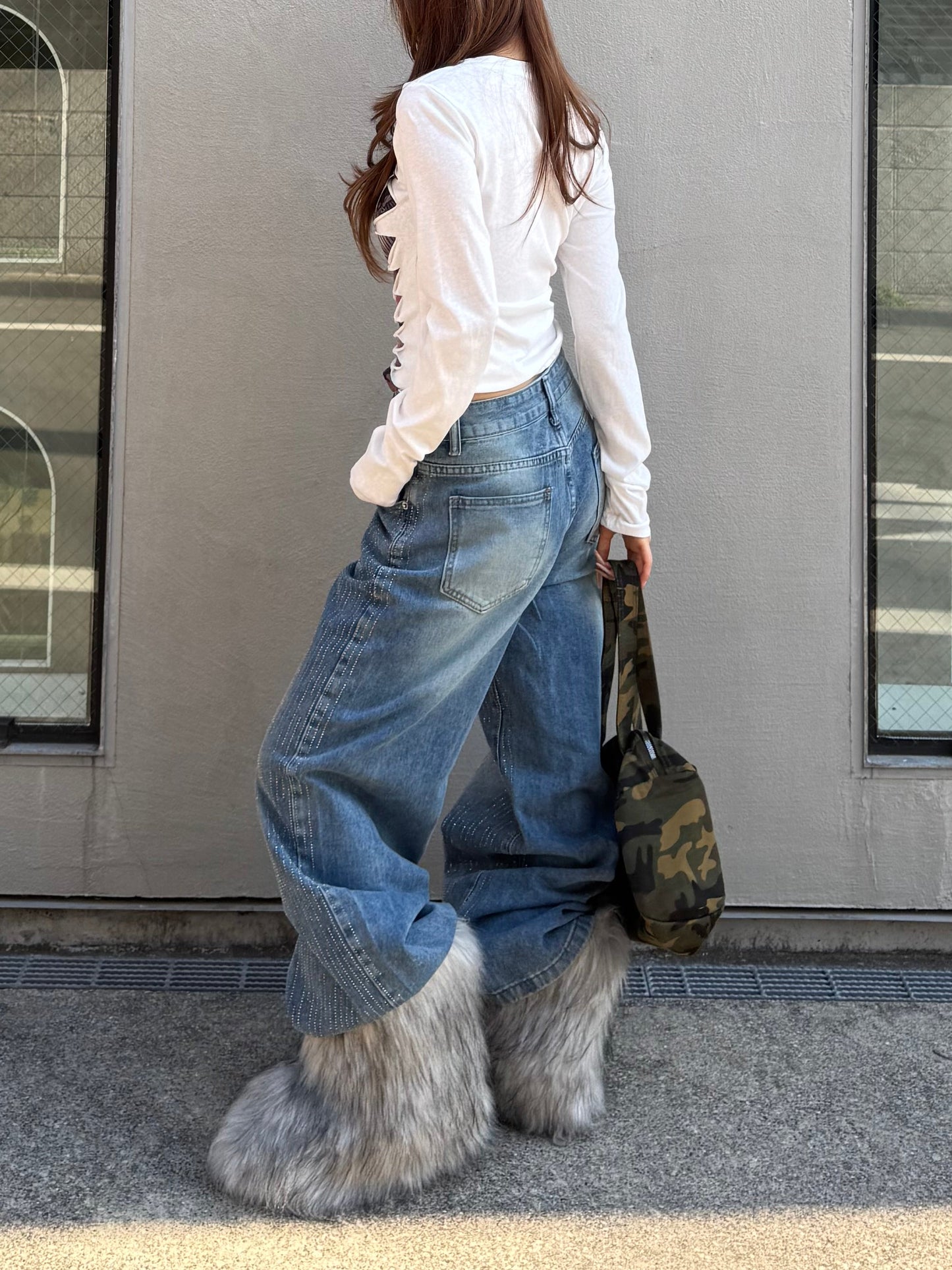 グリッターストーンデニムパンツ DPB86207