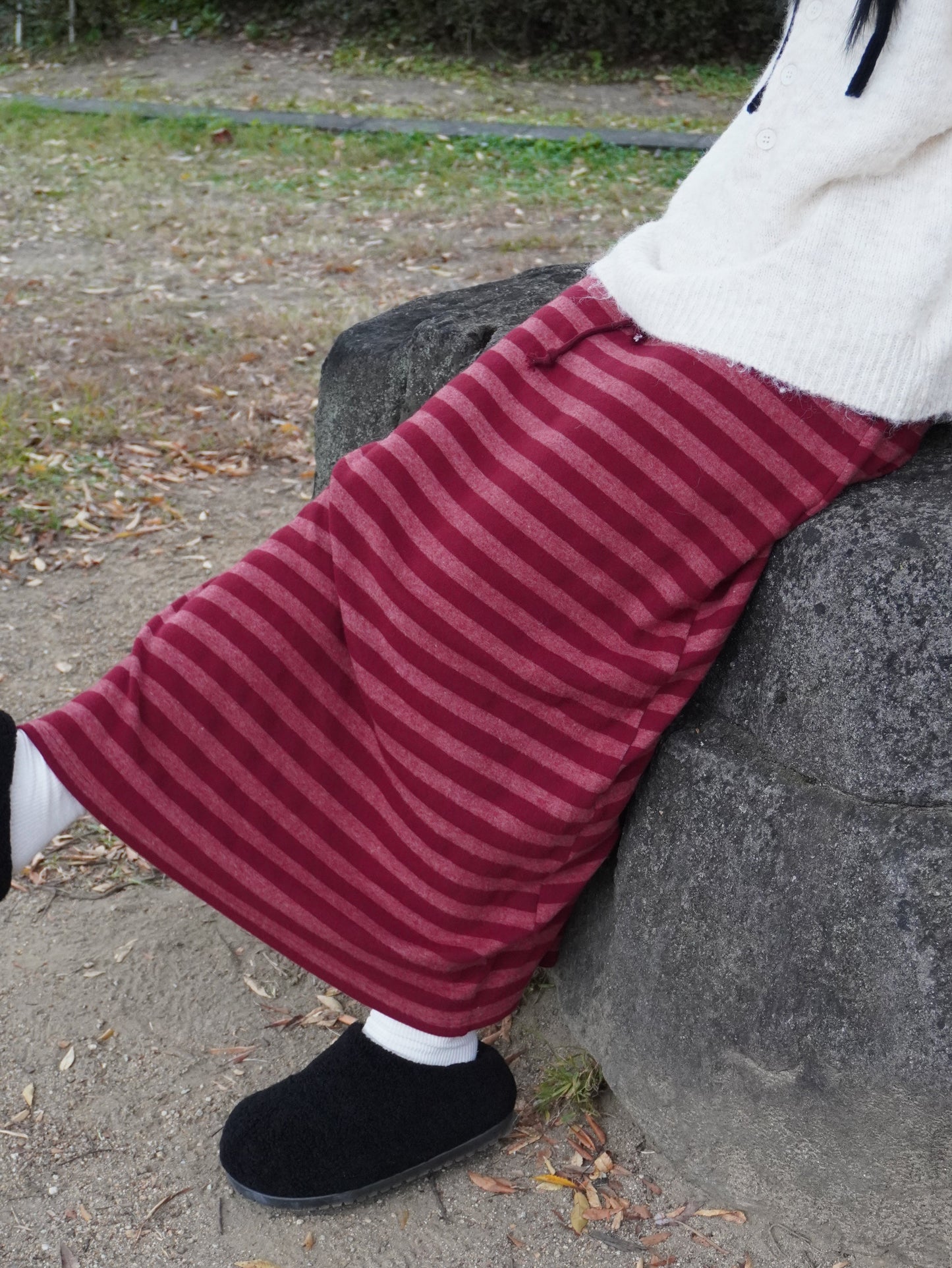 ボーダーニットロングスカート DPB85380