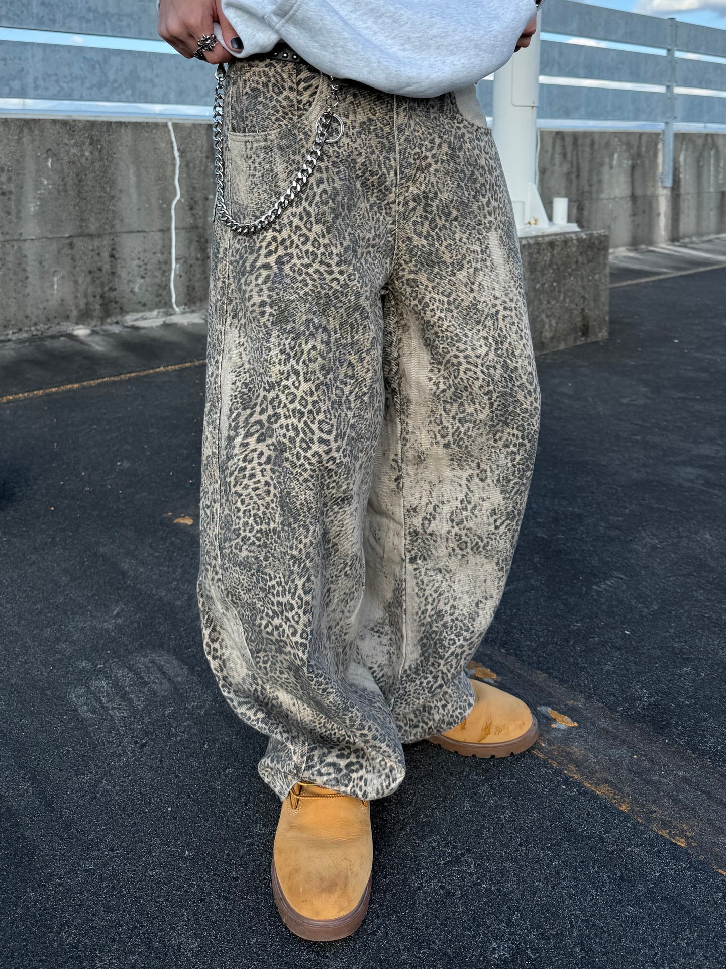 ダメージレオパードデニムパンツ DPB73528