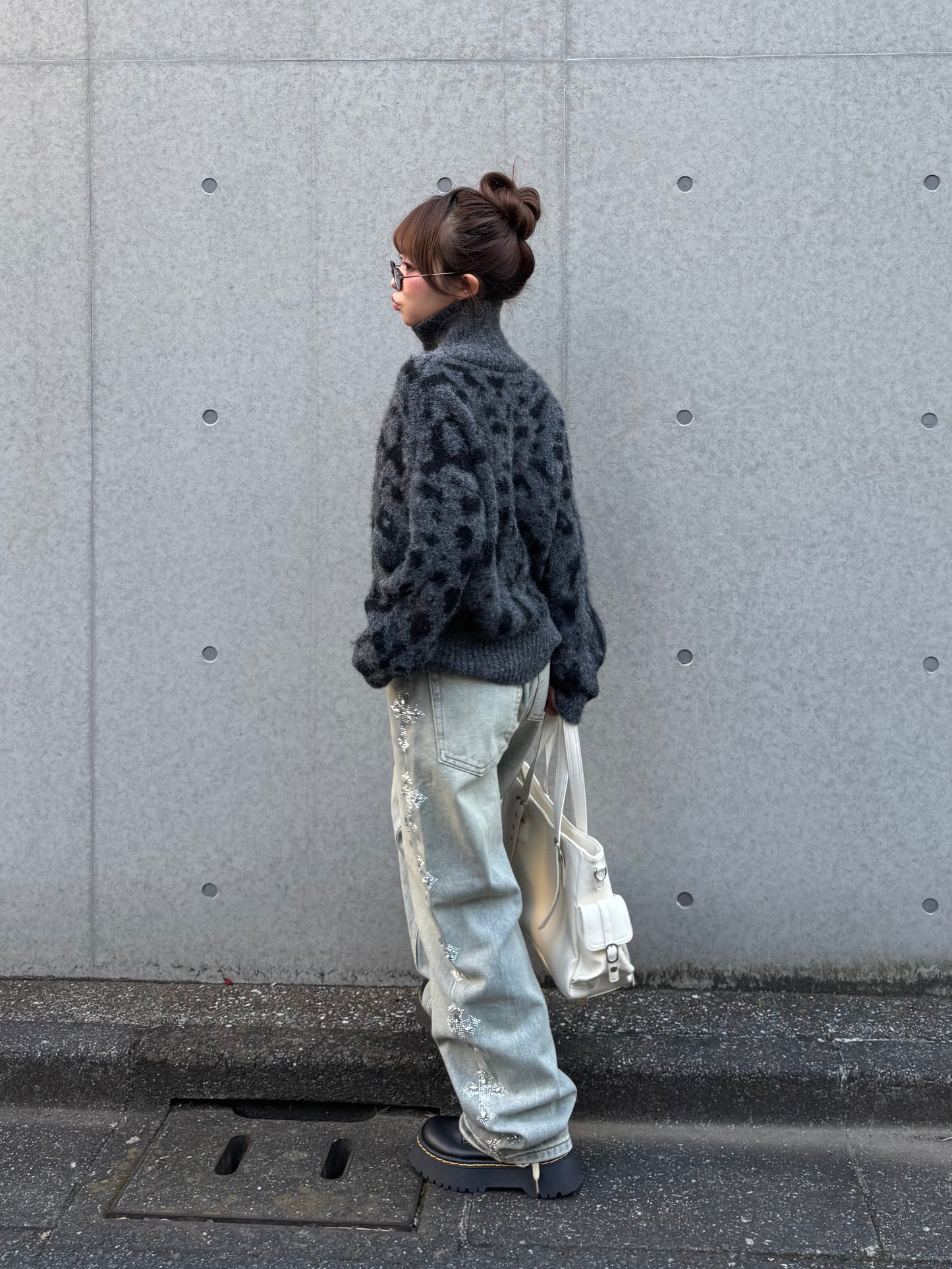 レオパードハイネックカーディガン DPB86181